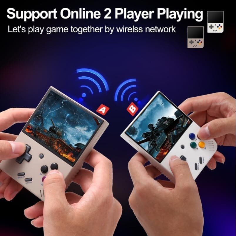 Miyoo Mini Plus Handheld White Game Console Retro Video Game Console 128GB WiFi