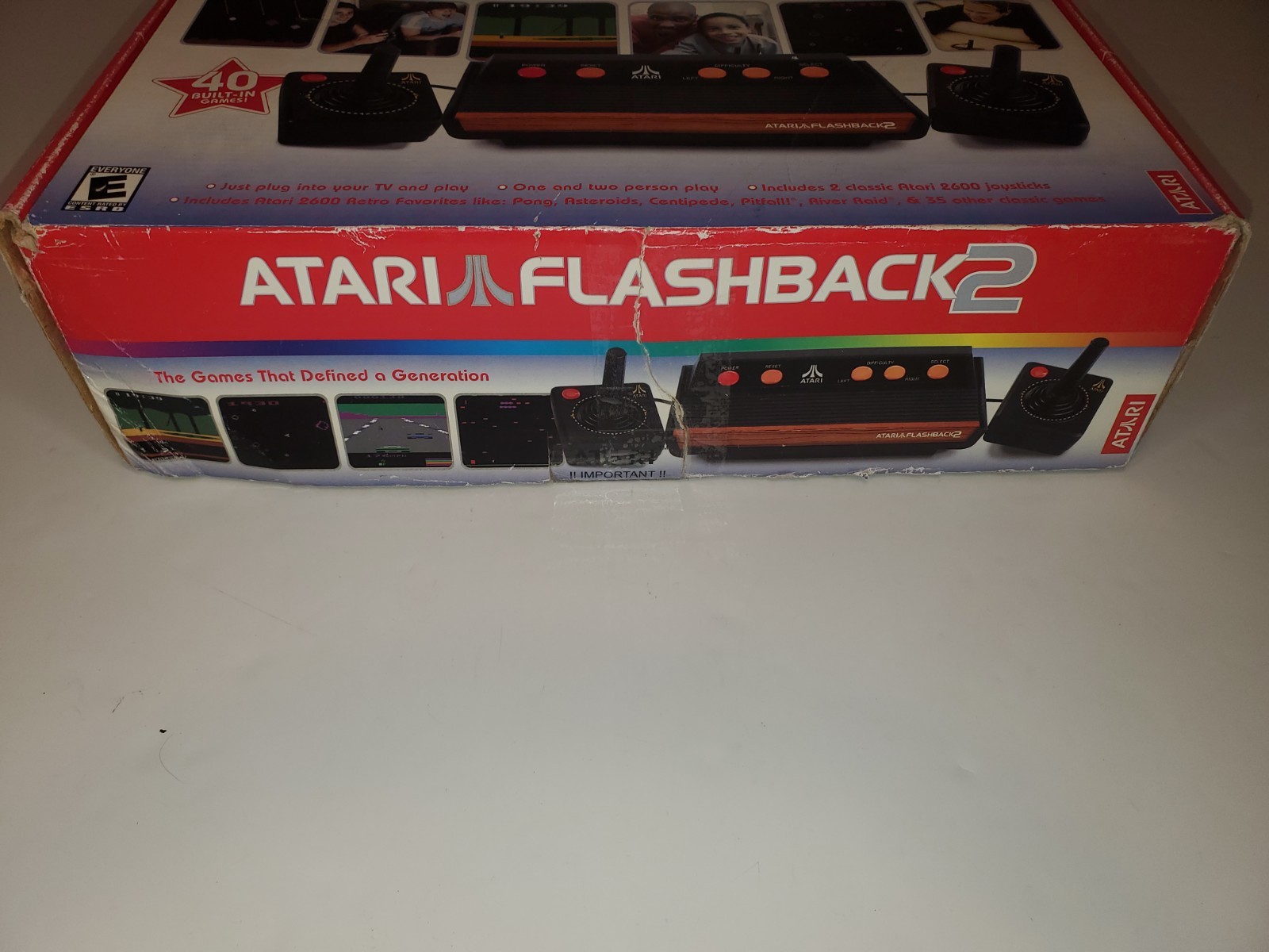 Vtg ATARI 2600 Flashback 2 Mini Classic Video Game System Pong Pitfall Asteroids