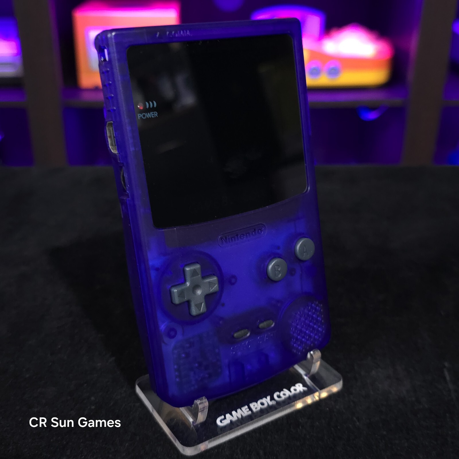 Grape Purple Gameboy Color Console OLED Touch Screen GBC Game Boy