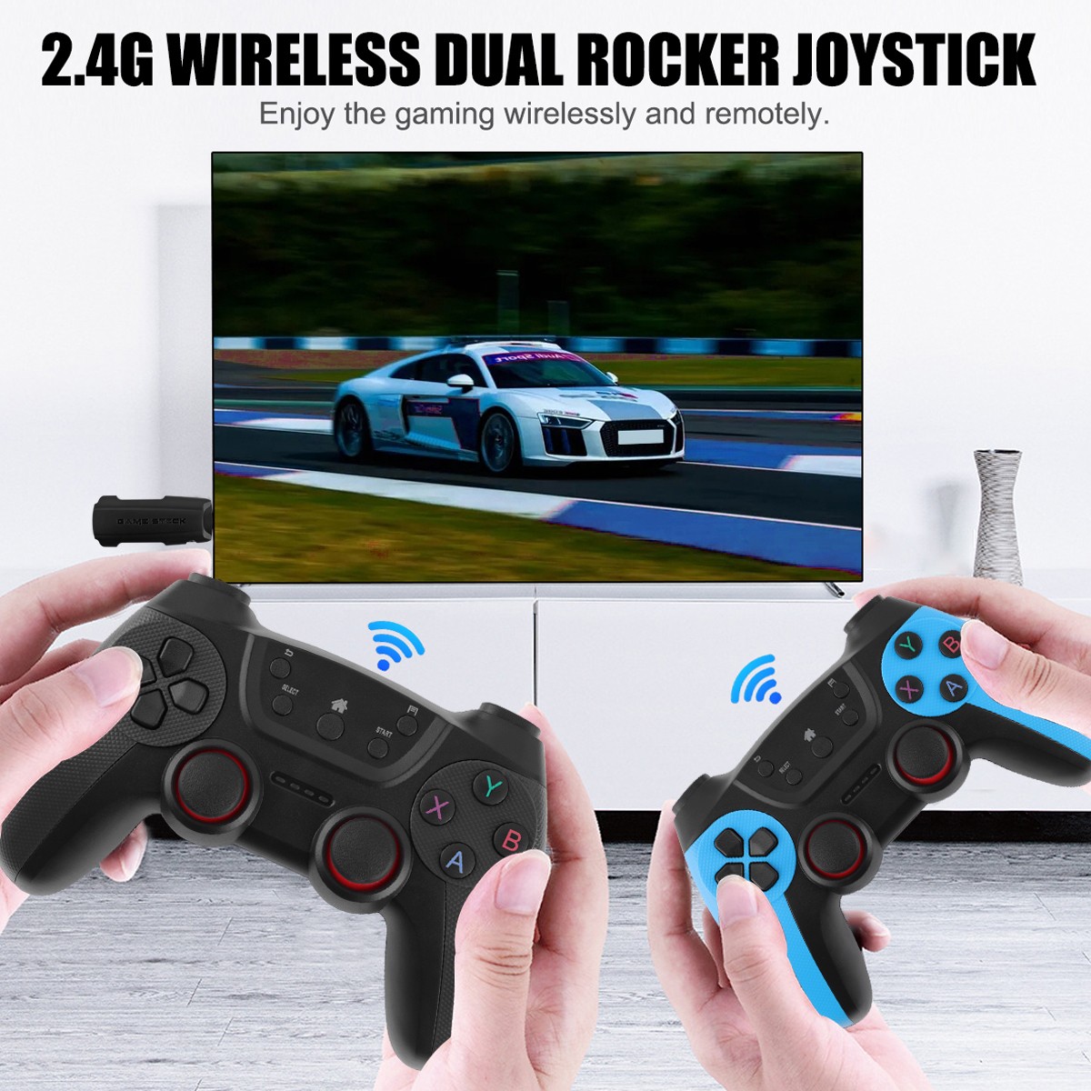 Video Game Console Retro 40000+ Games TV Stick 4K HDMI &2 Wireless Controller