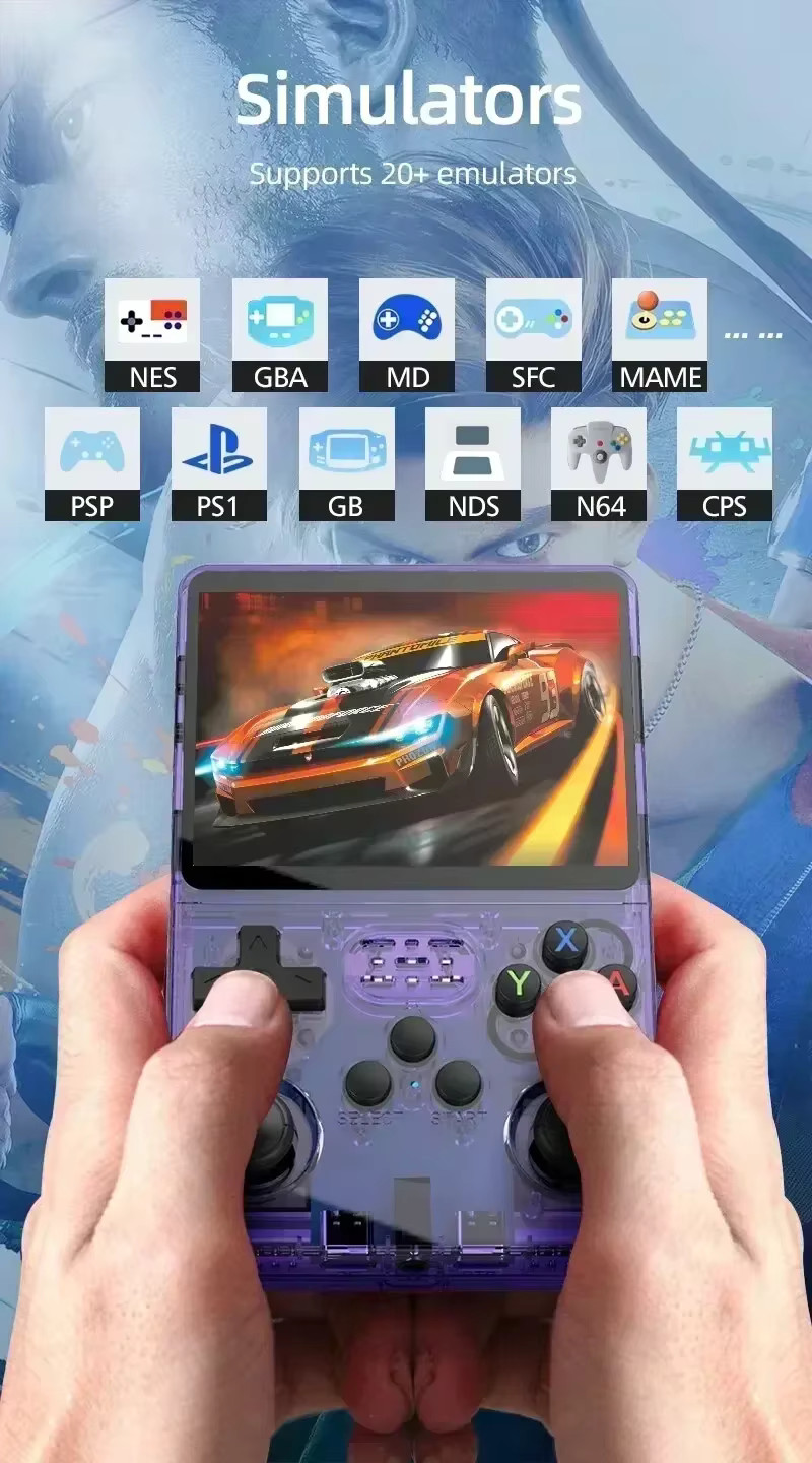 R36S Retro Handheld Video Game Console Linux System 3.5 Inch IPS Screen