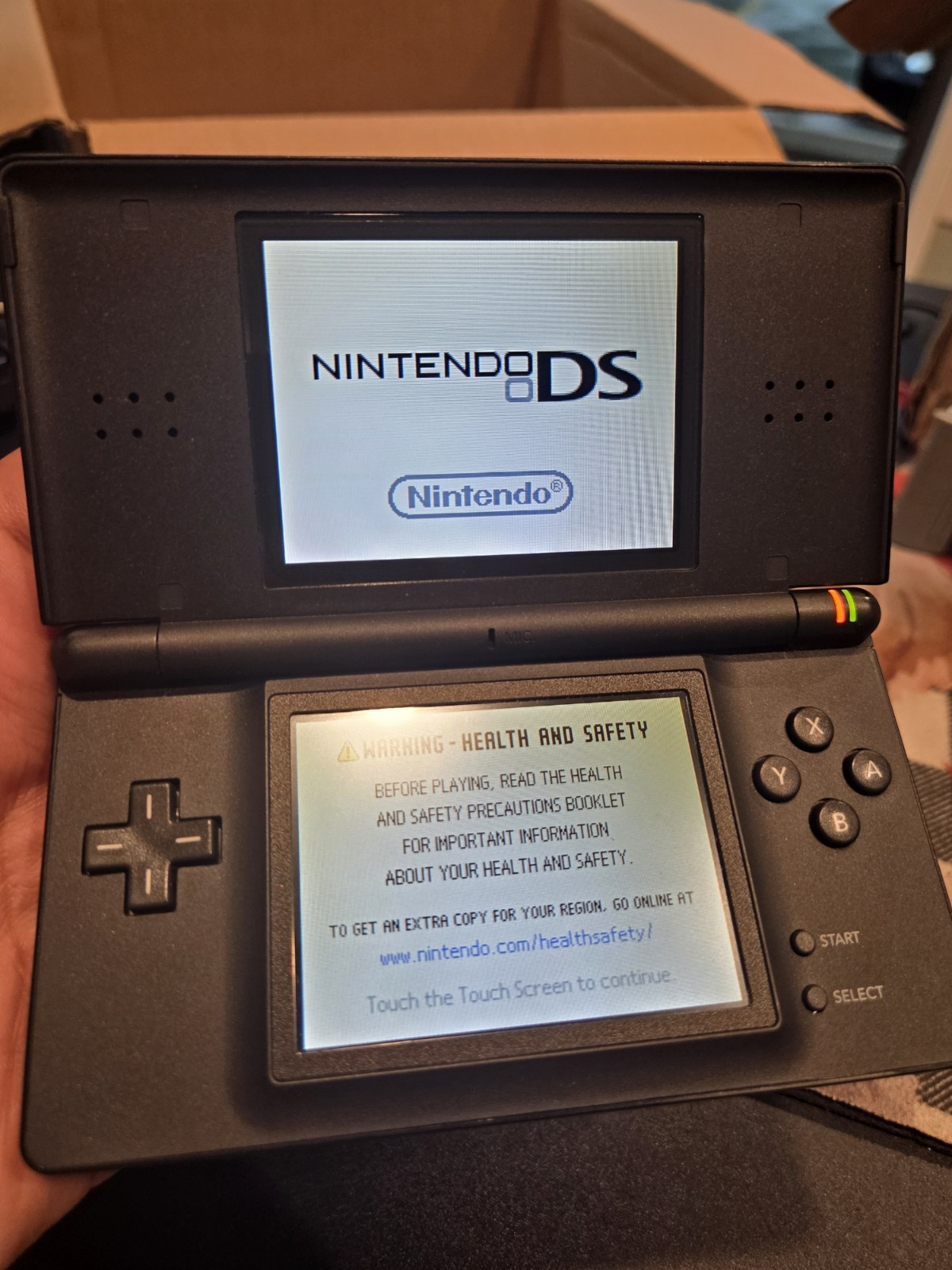 Nintendo DS Lite USG-001 (JPN) Black Handheld Console w/ Stylus Pixel Damage