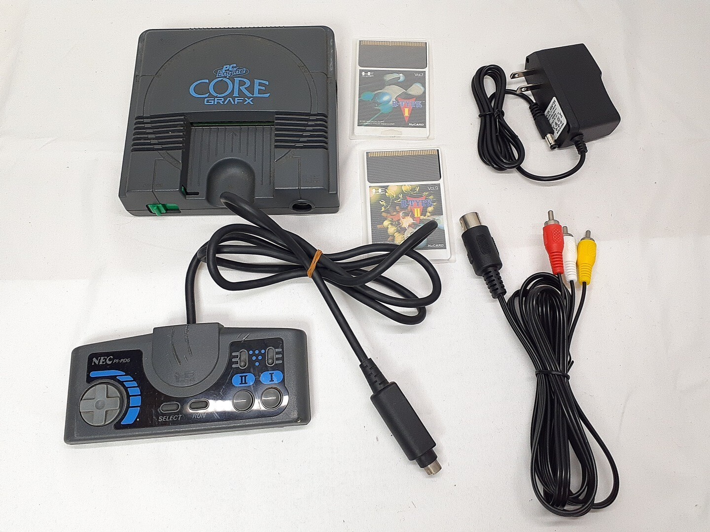 PC Engine CORE GRAFX console + 2games R-Type I&II NTSC-J Tested