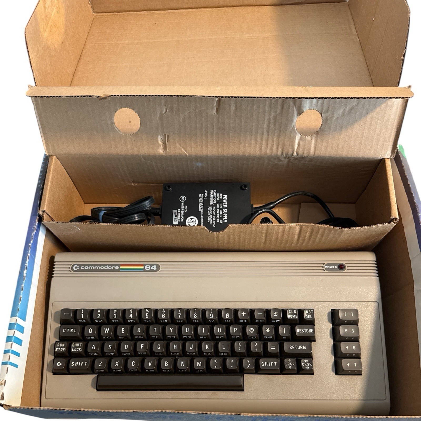 Vintage Commodore 64 Computer and Power Supply with Box C64 PC