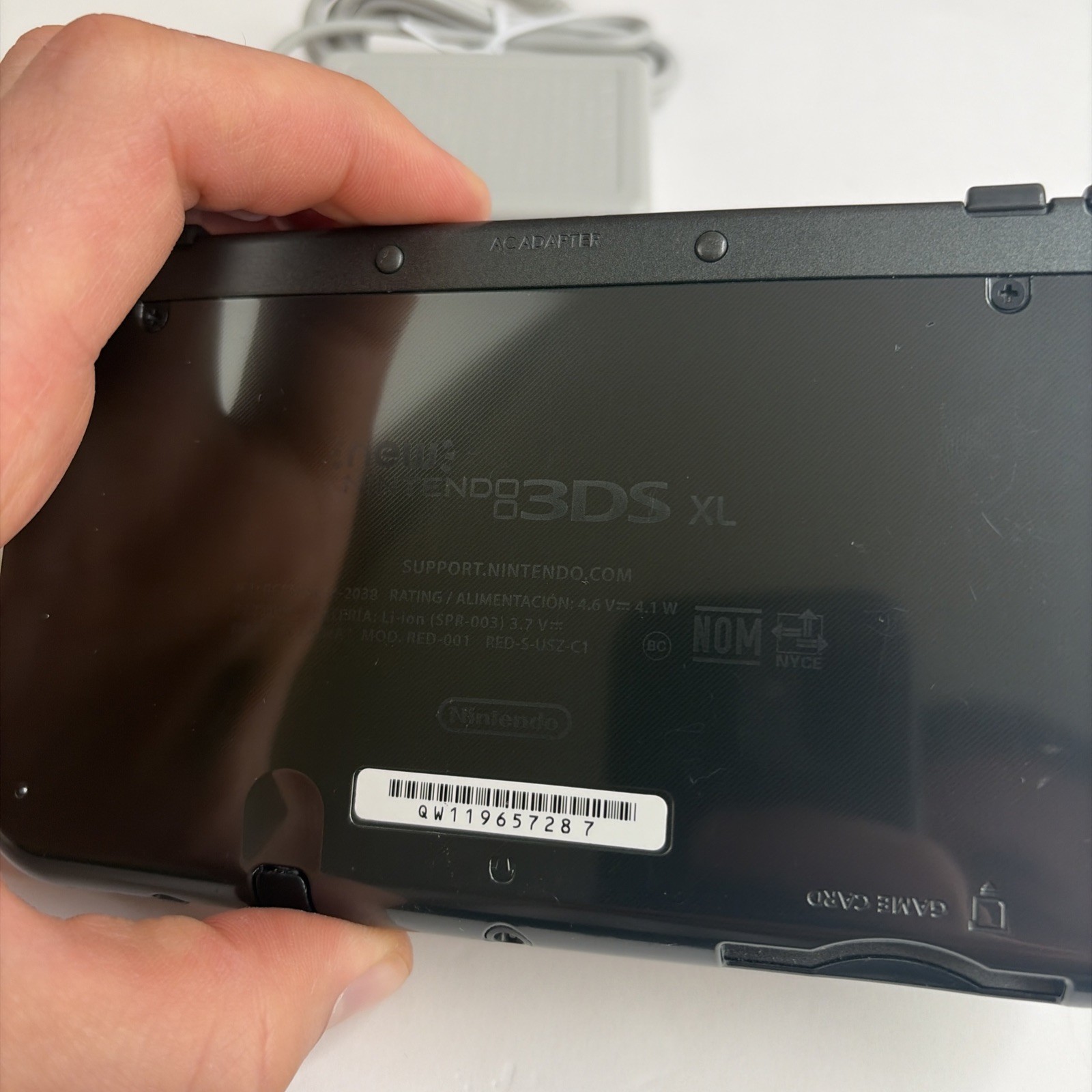 NICE! New Nintendo 3DS XL Gray Black Console Top IPS Charger Stylus US Version
