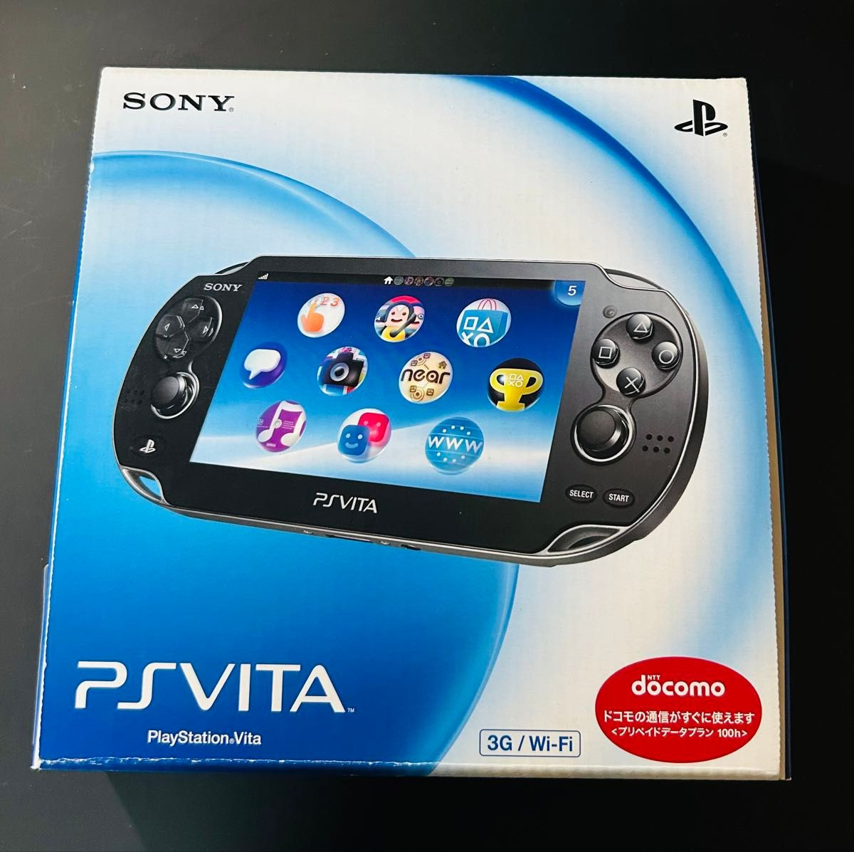 Sony PlayStation Vita PCH-1100 3G Wi-Fi Crystal Black Handheld Console Japan