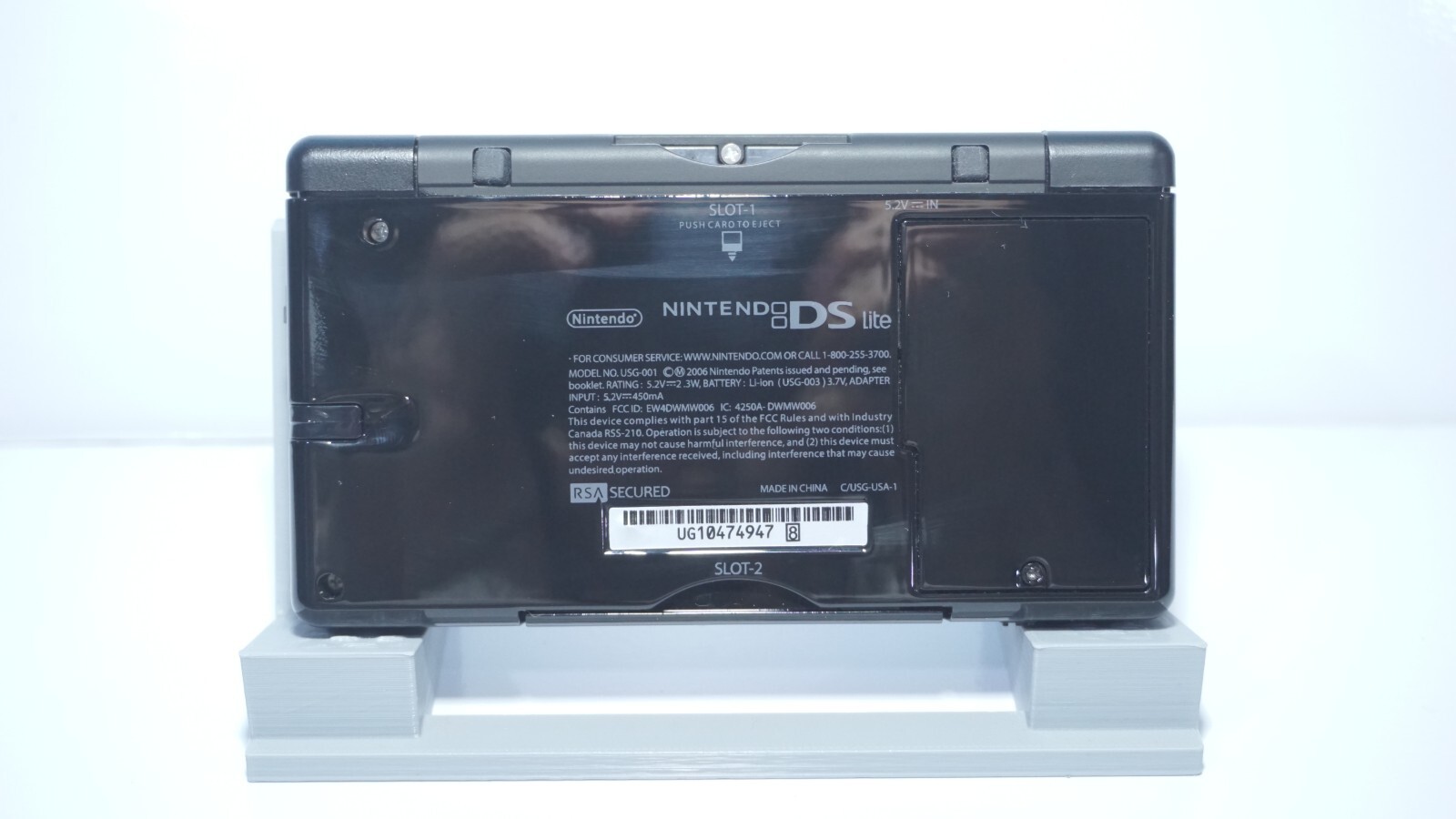 Nintendo DS Lite Black Handheld System with Rainbow Buttons, Charger, & Stylus