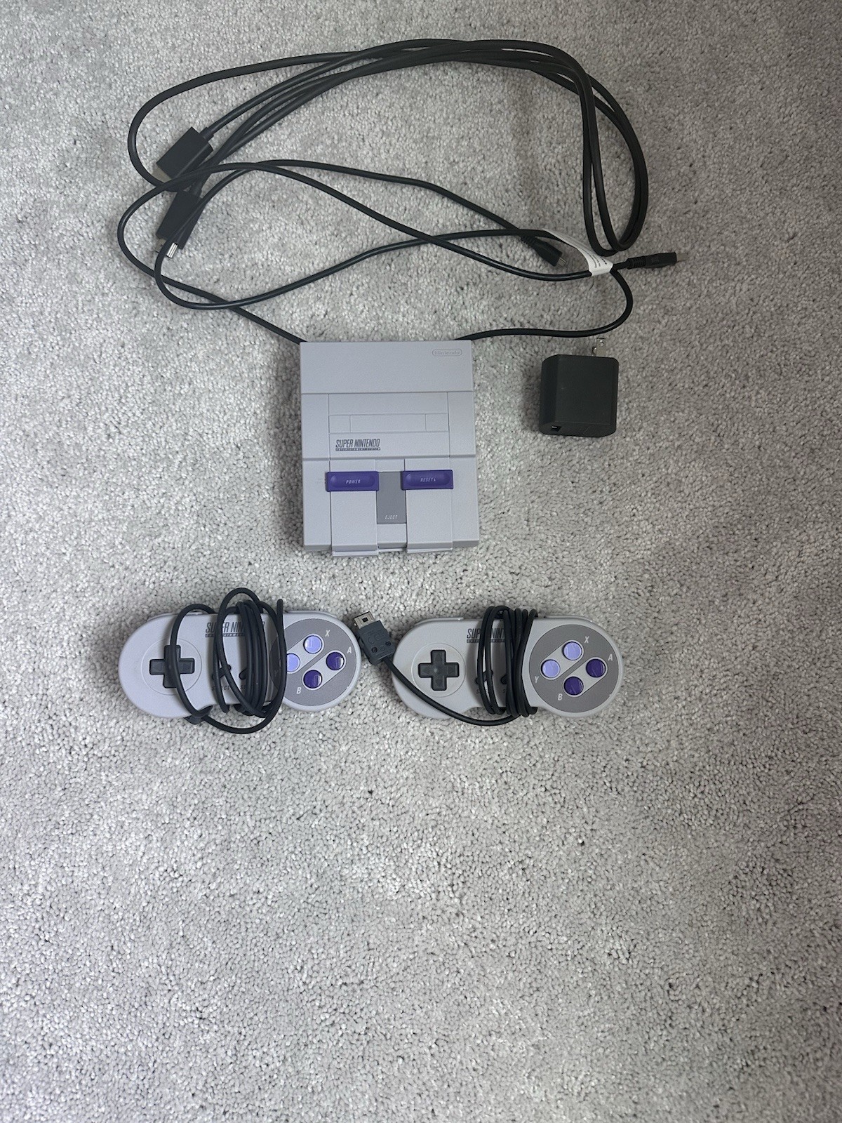 Super Nintendo Mini Classic Edition SNES Console 2 Controllers Tested Works