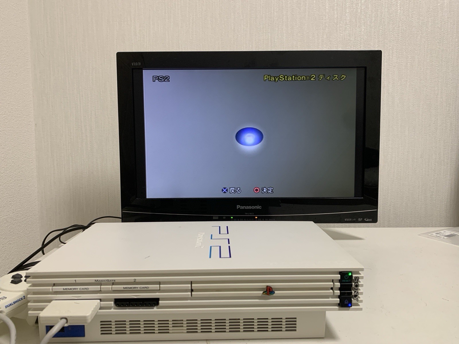Sony PS2 SCPH-55000GT Ceramic White Console Set Tested Working NTSC-J From Japan