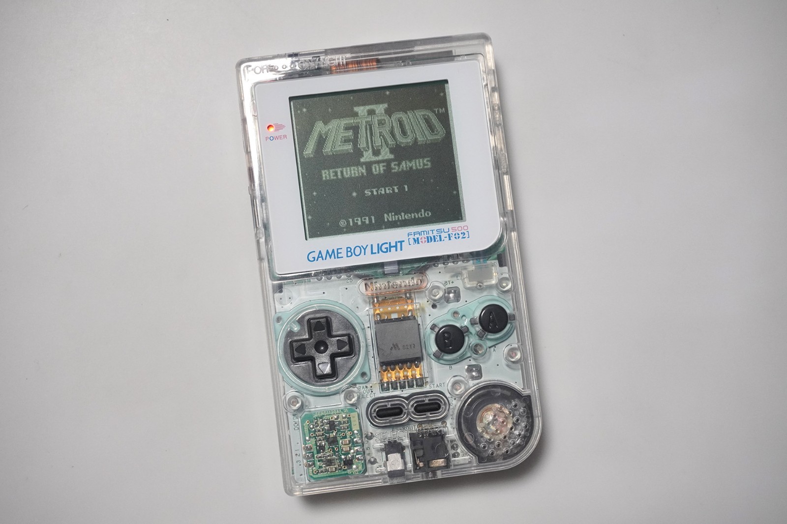 Game Boy Light Re-Shell Famitsu 500 clear console Japan GBL system US Seller