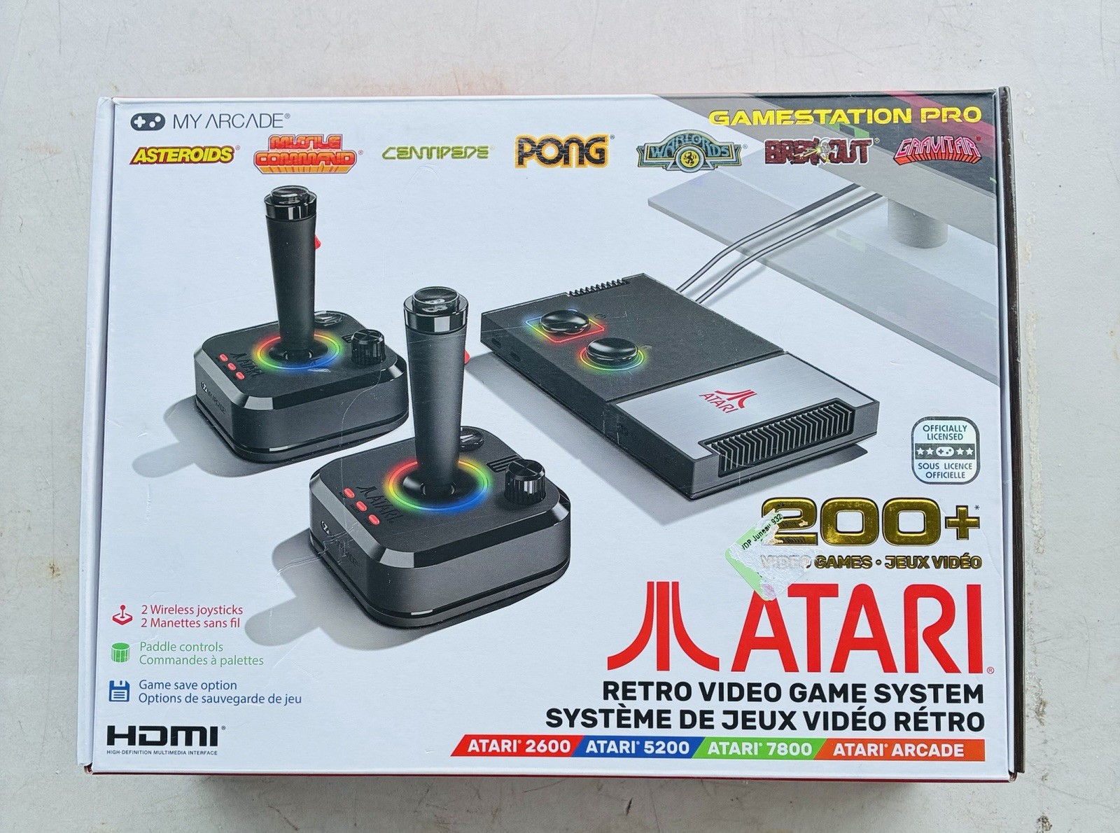 My Arcade Atari GameStation Pro HDMI Console Games 7000 – 2 Wireless Controllers