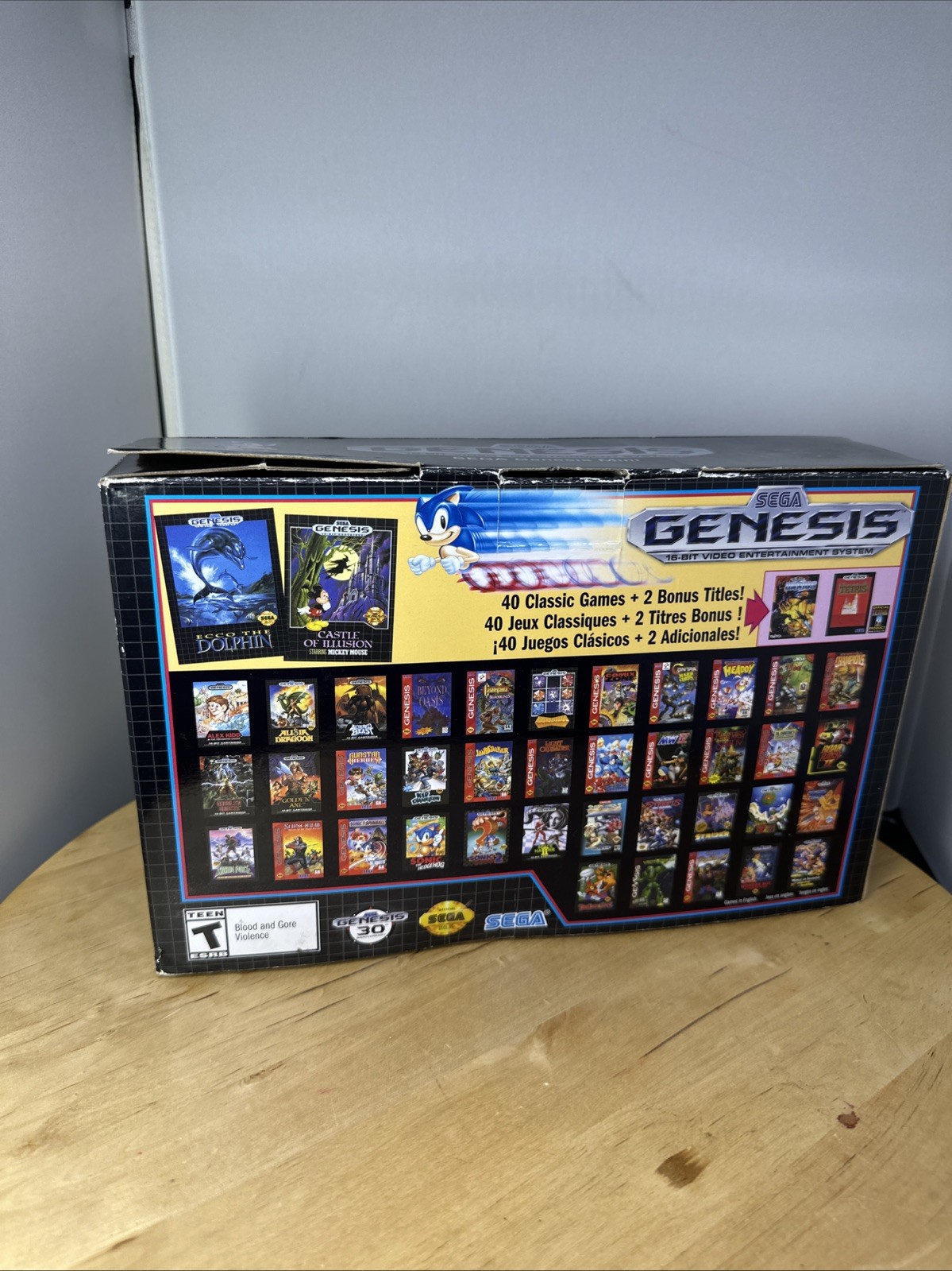 Sega Genesis Classic Mini Console 2 Controllers Black Asia Packaging