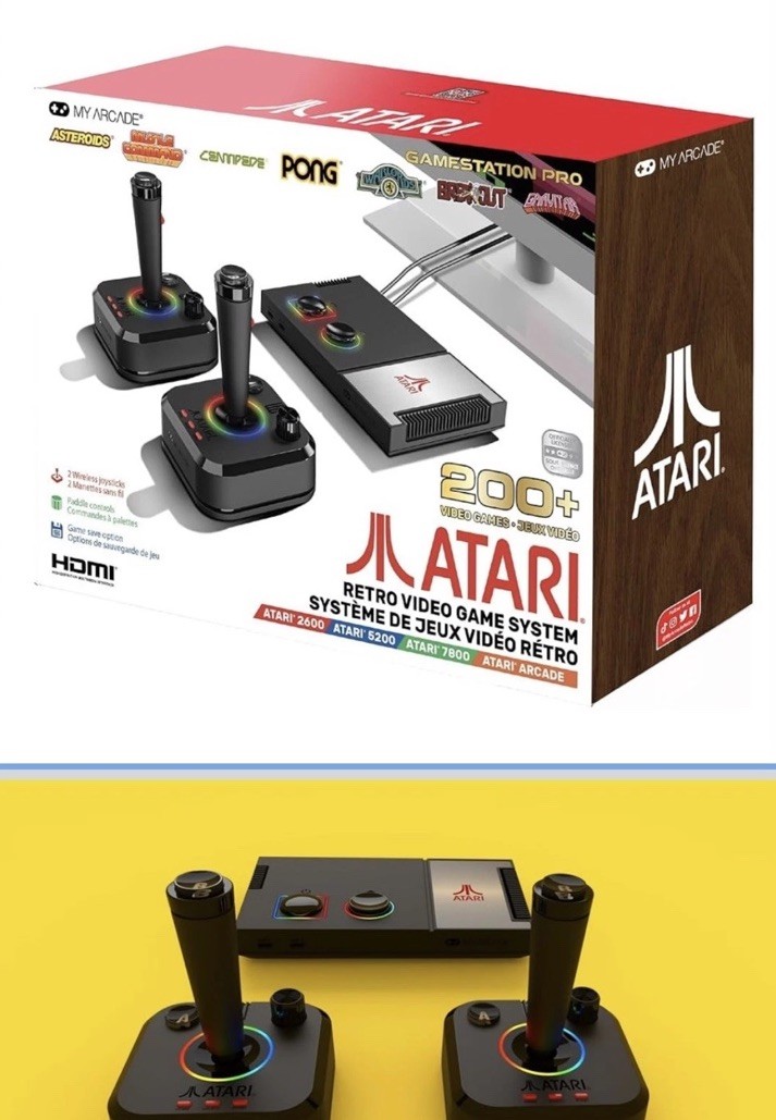 Atari 2600 Retro Video Game System w/ 2 Wireless Joysticks and 200+ Games