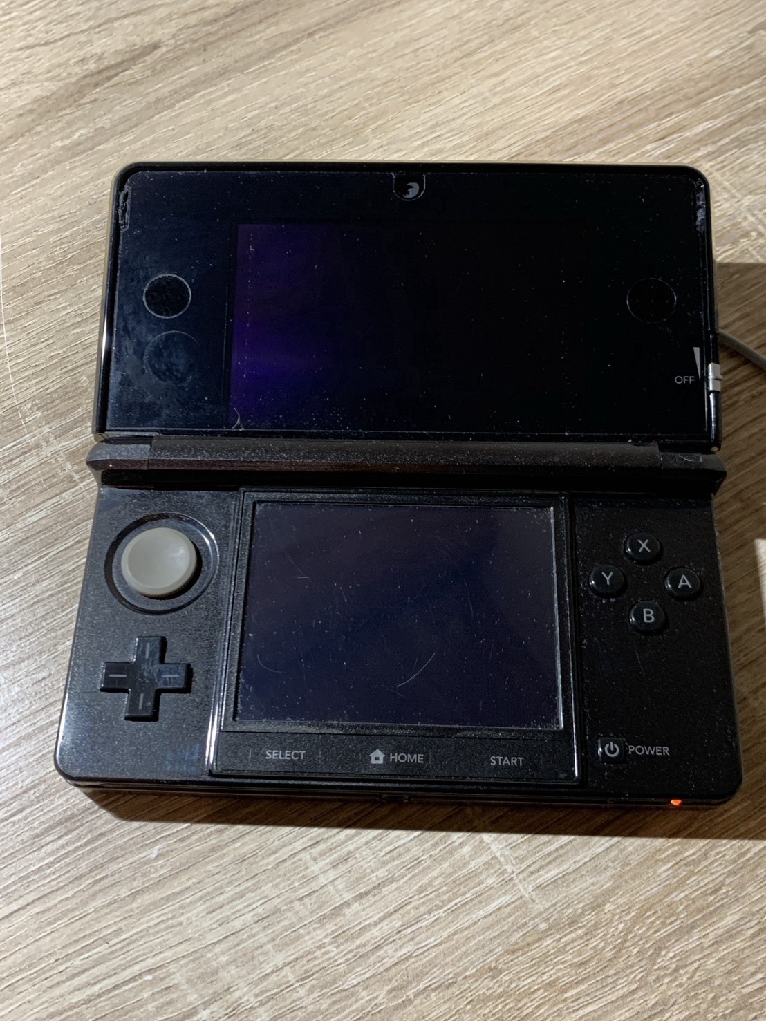 0802 Nintendo 3DS Cosmo Black Good TESTED