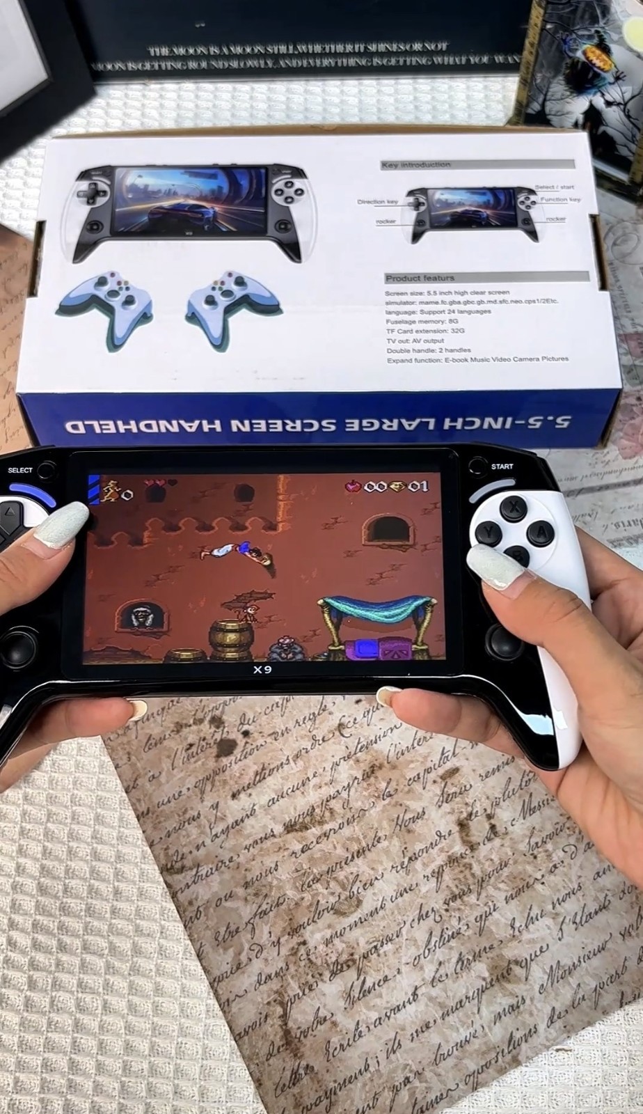 Protable Retro Handheld Game Console – Performance Boost: Over 20,000 Games…