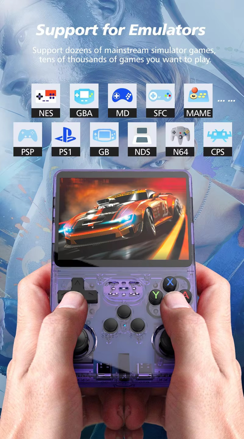 New R36S Retro Handheld Video Game Console Linux System 3.5 Inch IPS Screen