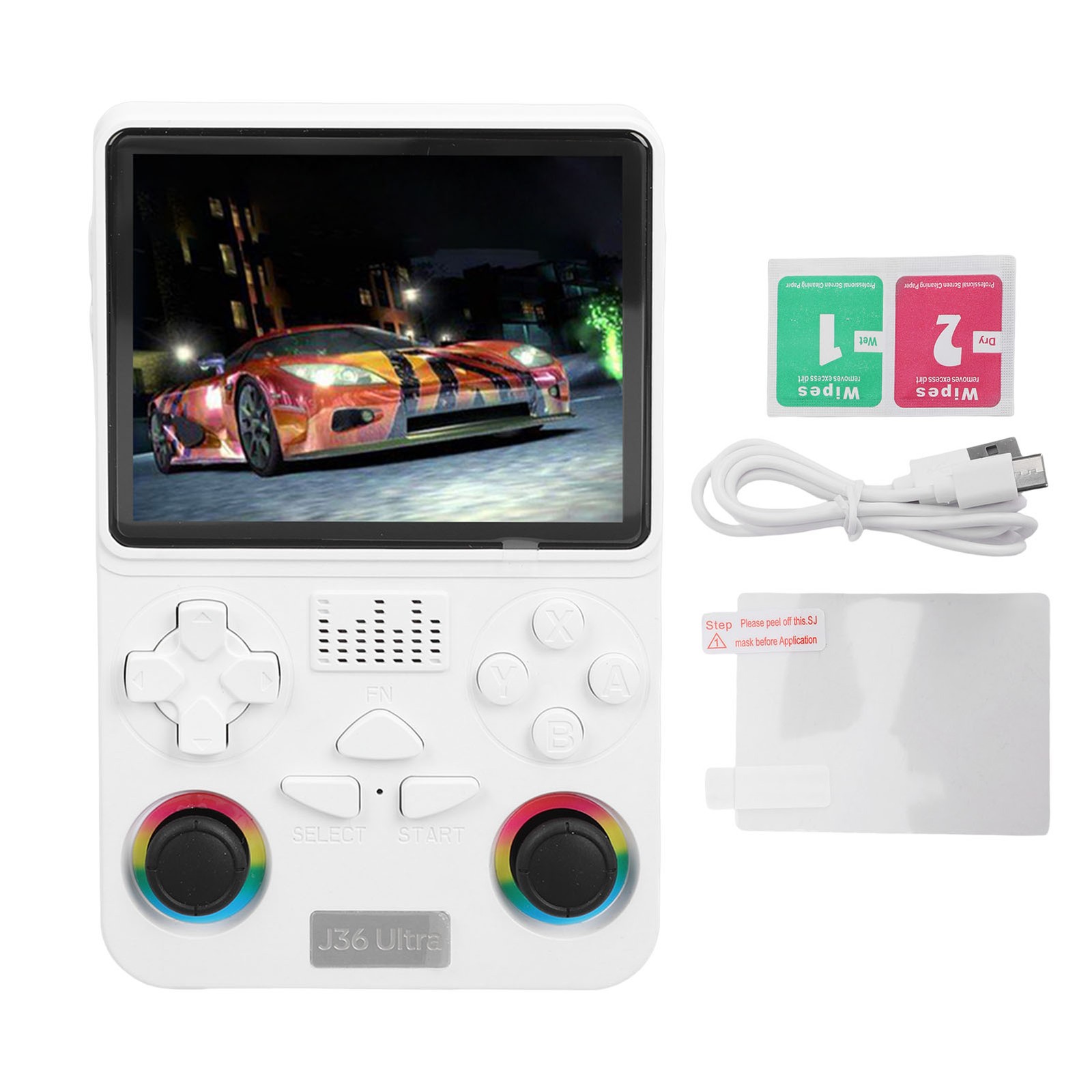 Retro Handheld Game Console 4 Inch Screen Built In 64GB Small Memory Card S RBAB