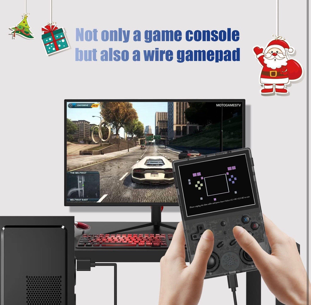 Portable RG353VS Retro Game Console with 3.5” IPS Display & 5G WiFi Support