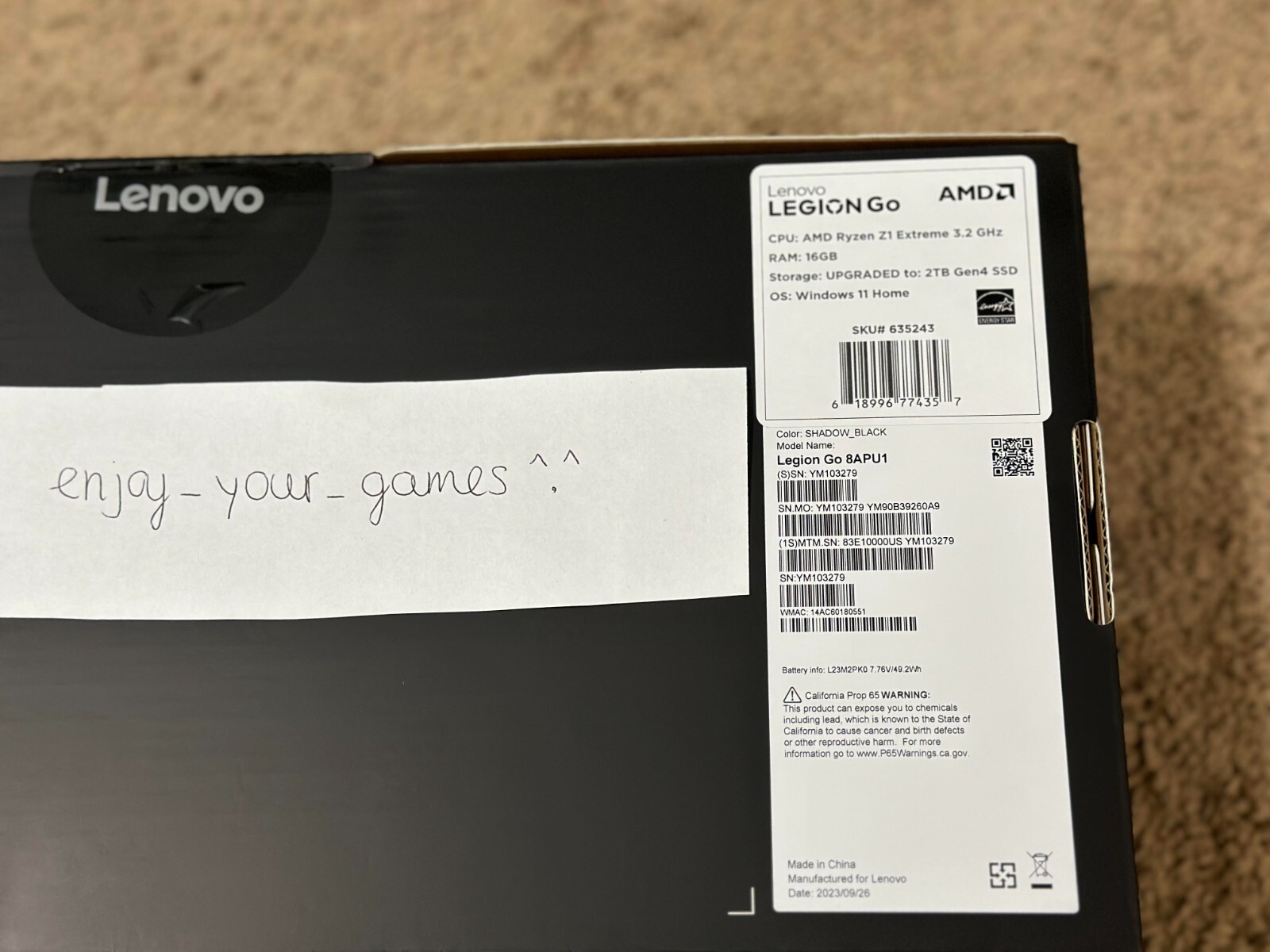 Lenovo LEGION GO 8.8″ 144Hz Gaming Handheld AMD Ryzen Z1 Extreme 2TB – Ship ASAP