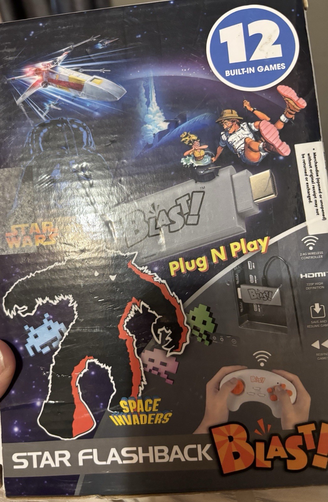 Blast! Star Flashback Plug N Play Console 12 Built-In Games HDMI 720p