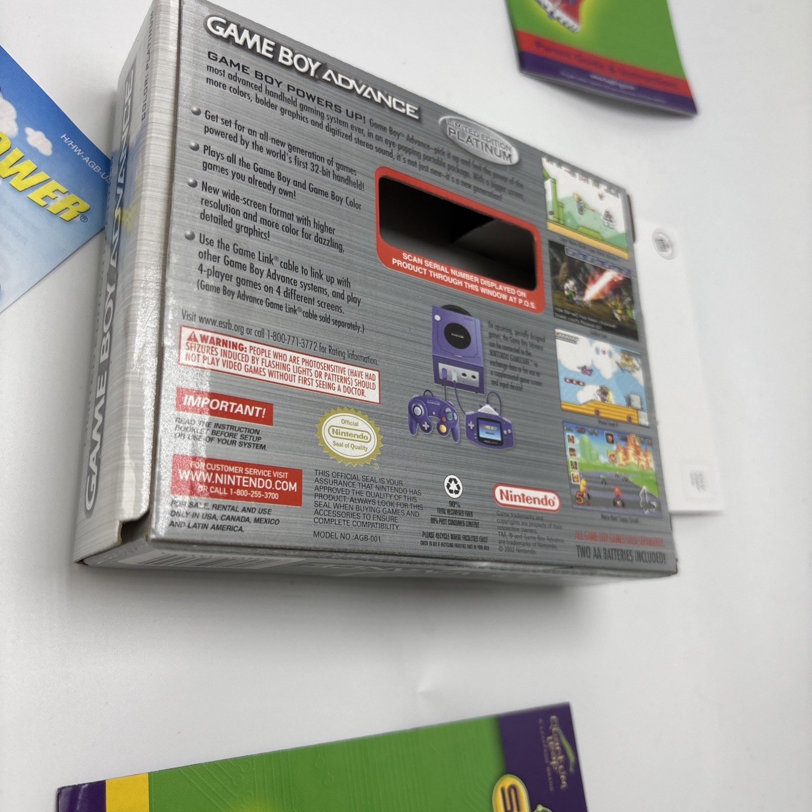 Nintendo Game Boy Advance GBA Console Limited Edition Platinum