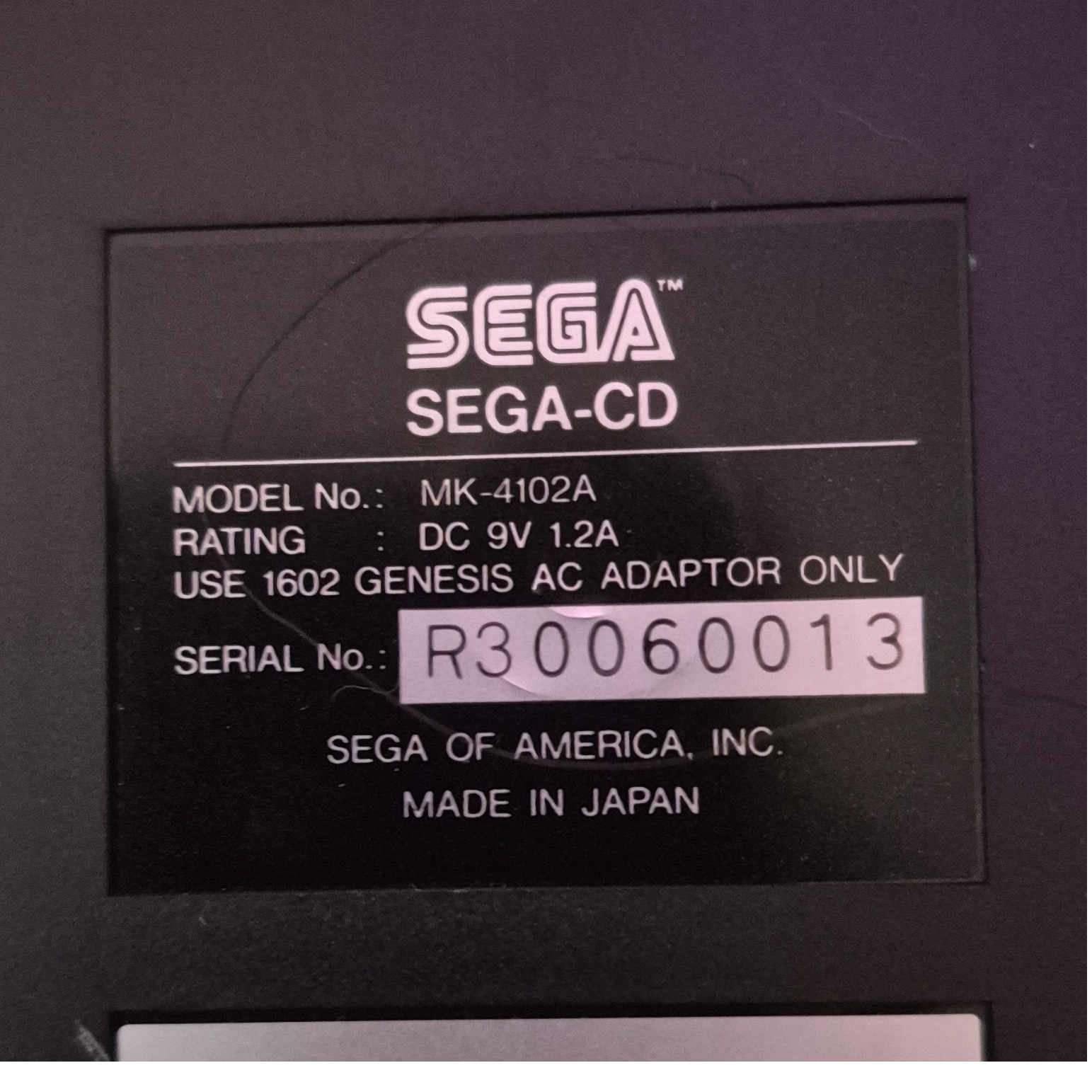 SEGA Genesis Console MK-1631 w/ SEGA CD MK-4102A, MK-2103 Power Supply & Box