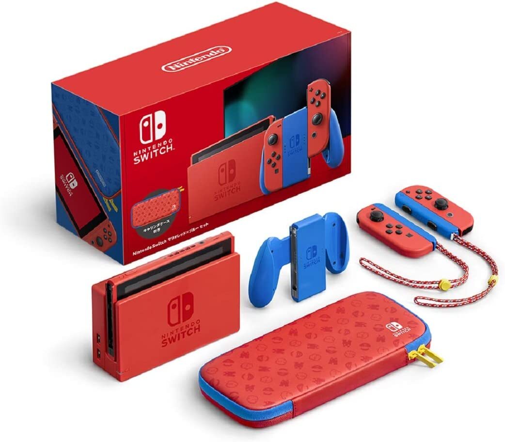 Nintendo Switch Mario Red and Blue Anniversary Edition Console With Box Japan