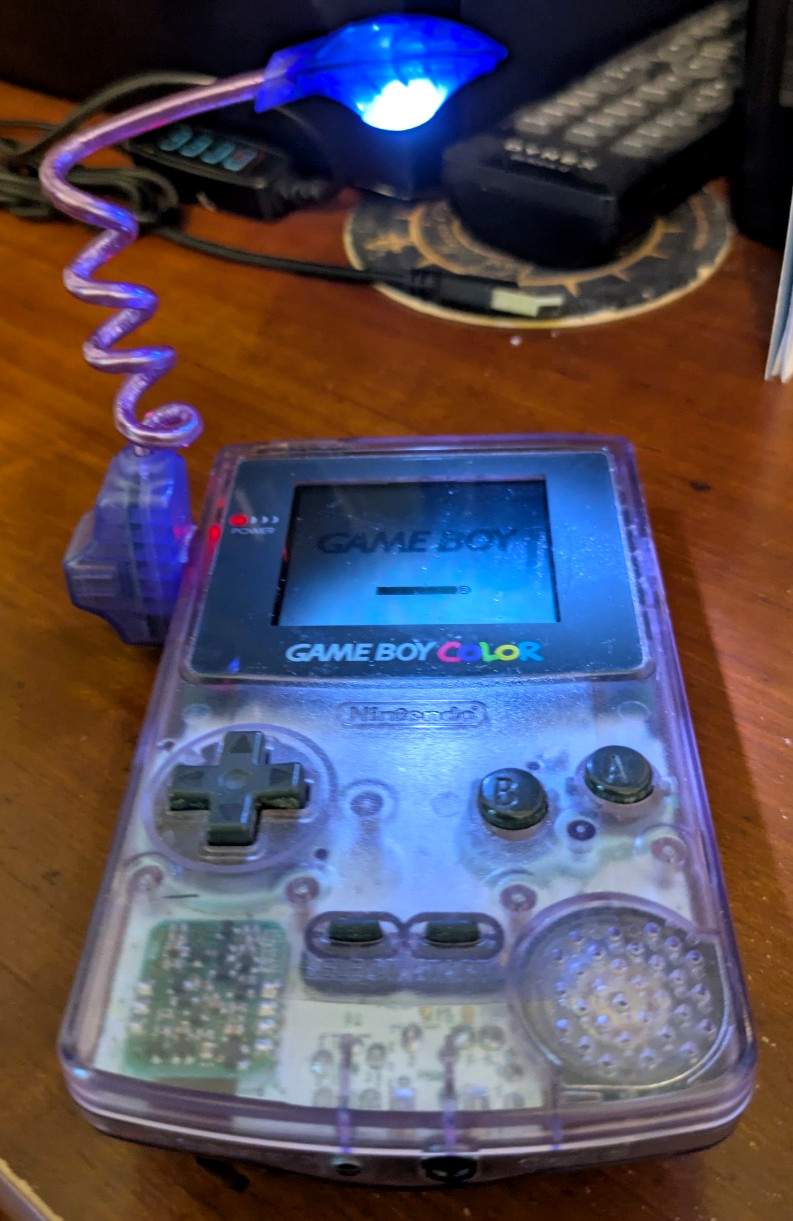 Nintendo Game Boy Color Clear Handheld System – With Light WORKS