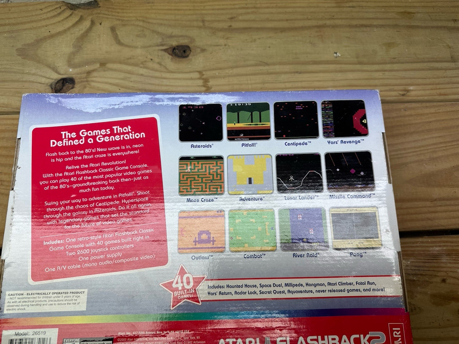 Atari Flashback 2 Classic Game Console TV Plug Play, 40 Built-In Games