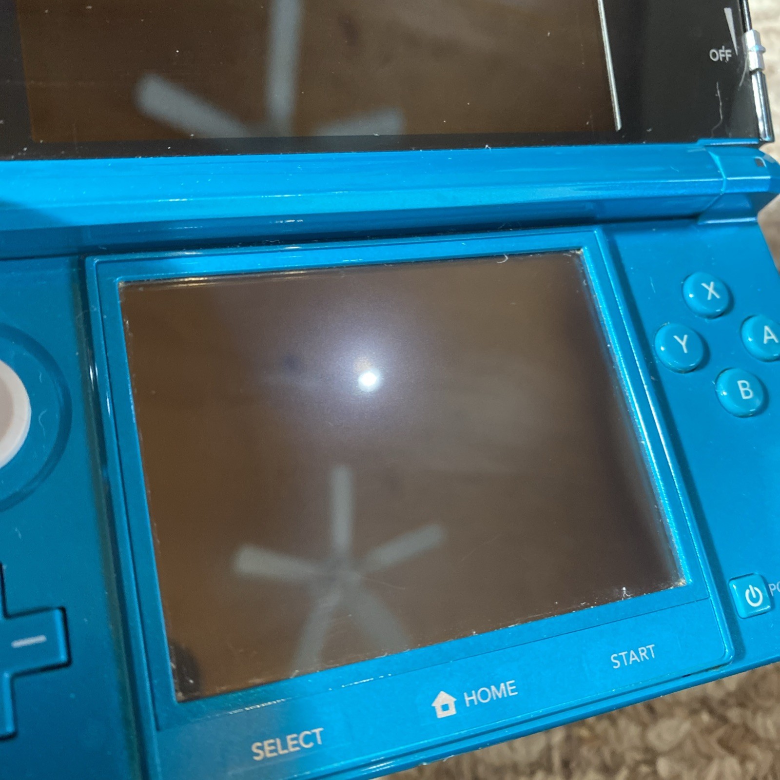 Nintendo 3DS Aqua Blue Handheld Handheld Console System CTR-001 Tested USA