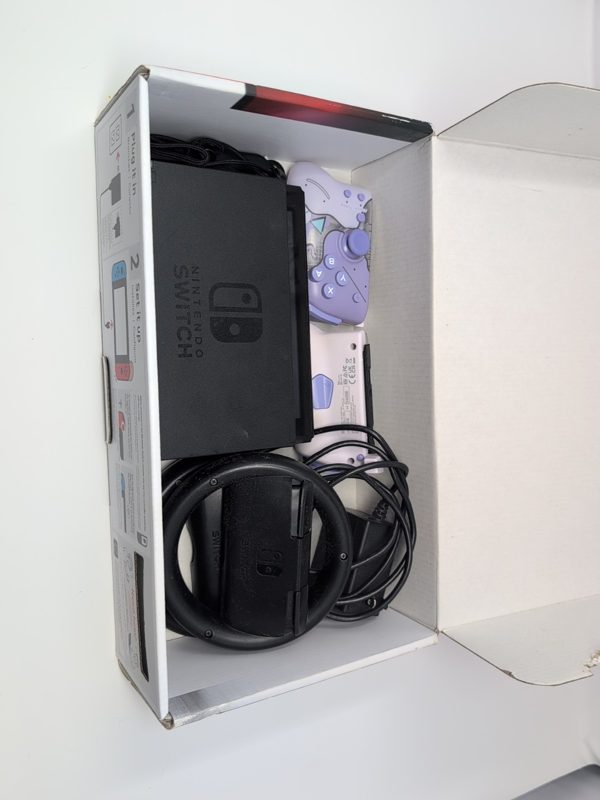 Nintendo Switch HAC-001(-01) 32GB Console with Custom Hori Joy‑Con & OG Box