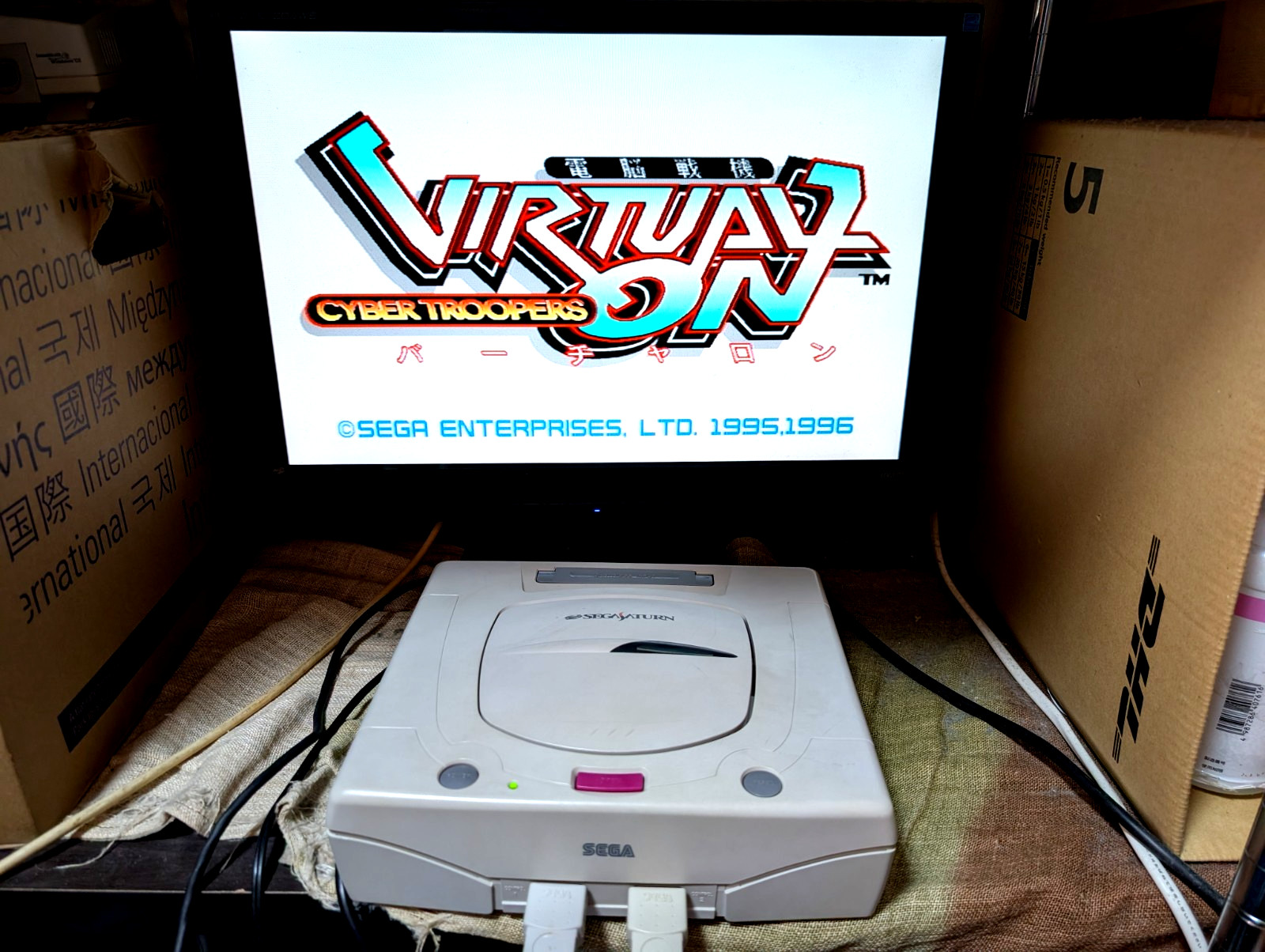 Sega Saturn White Console 3D Multi controller Nights Virtual-On Japan