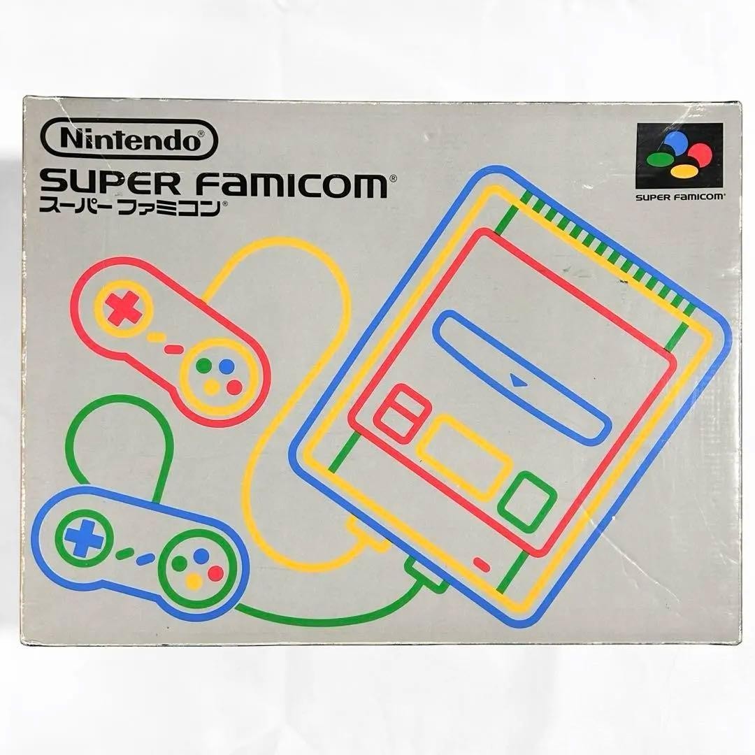 Nintendo Super Famicom SHVC-001 Console Gray 7.9 x 9.5 inch Boxed Set Working