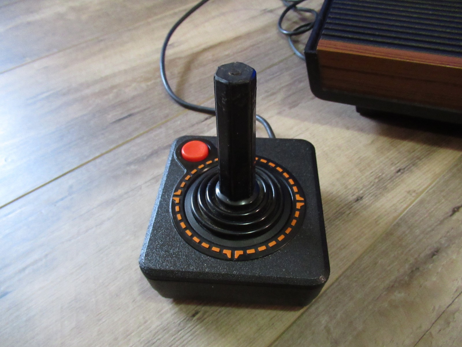 Atari 2600 Console Woody 4-Switch CX-2600 A Bundle Pac-Man Joystick Tested Works