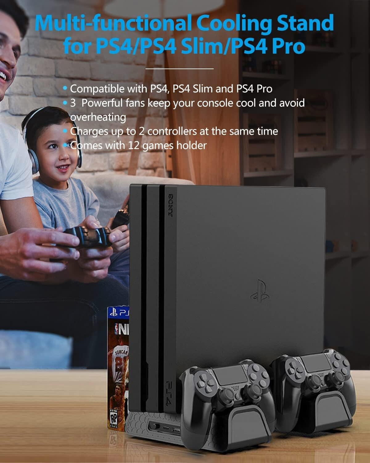 For Xbox Vertical Cooling Stand Controller Charging Station USB For Xbox One/S/X