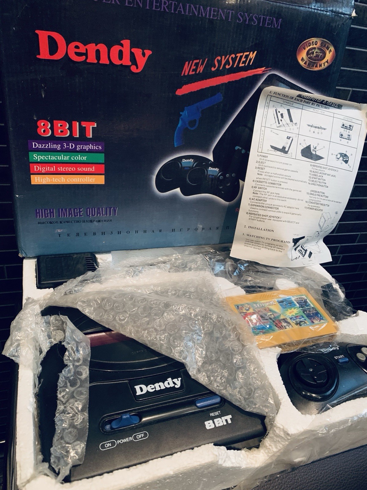 Dendy (Денди) 8-bit Famiclone (Nes) Collectible Game Console (Rare)