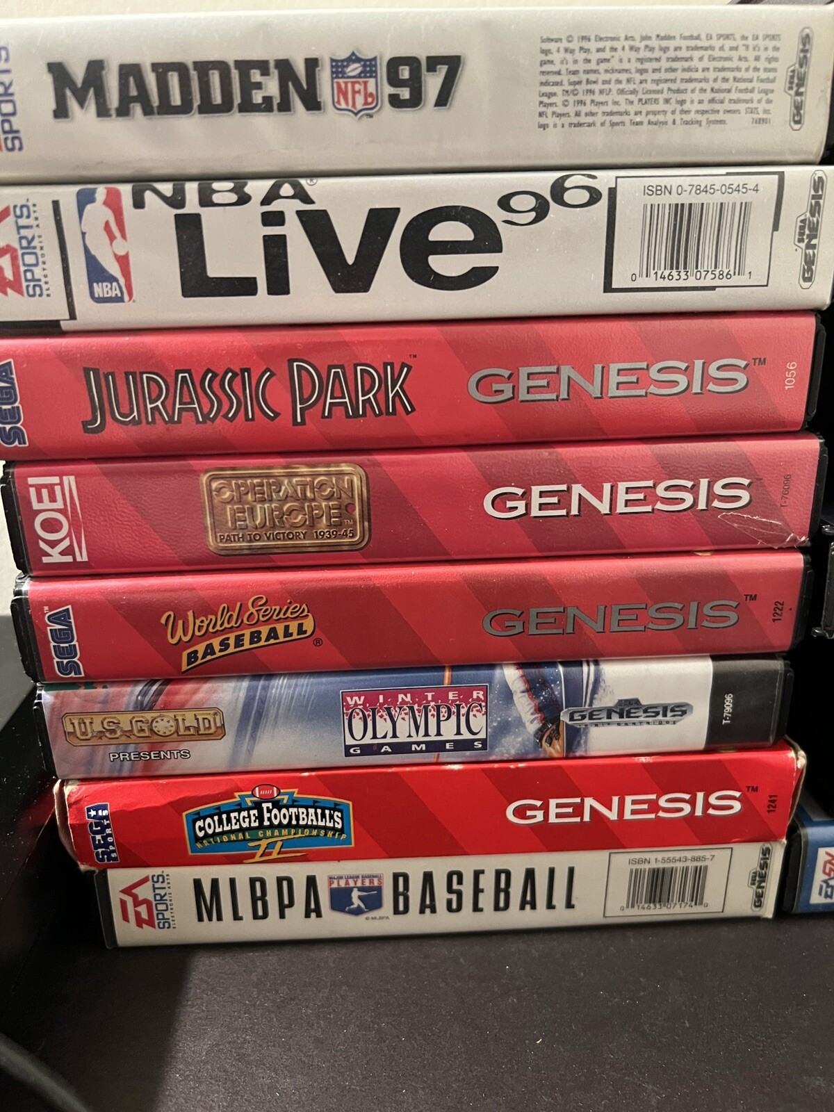 SEGA GENESIS 16-BIT SYSTEM+16 GAMES COMPLETE+CASE MANUALS UNTESTED JURASSIC PARK