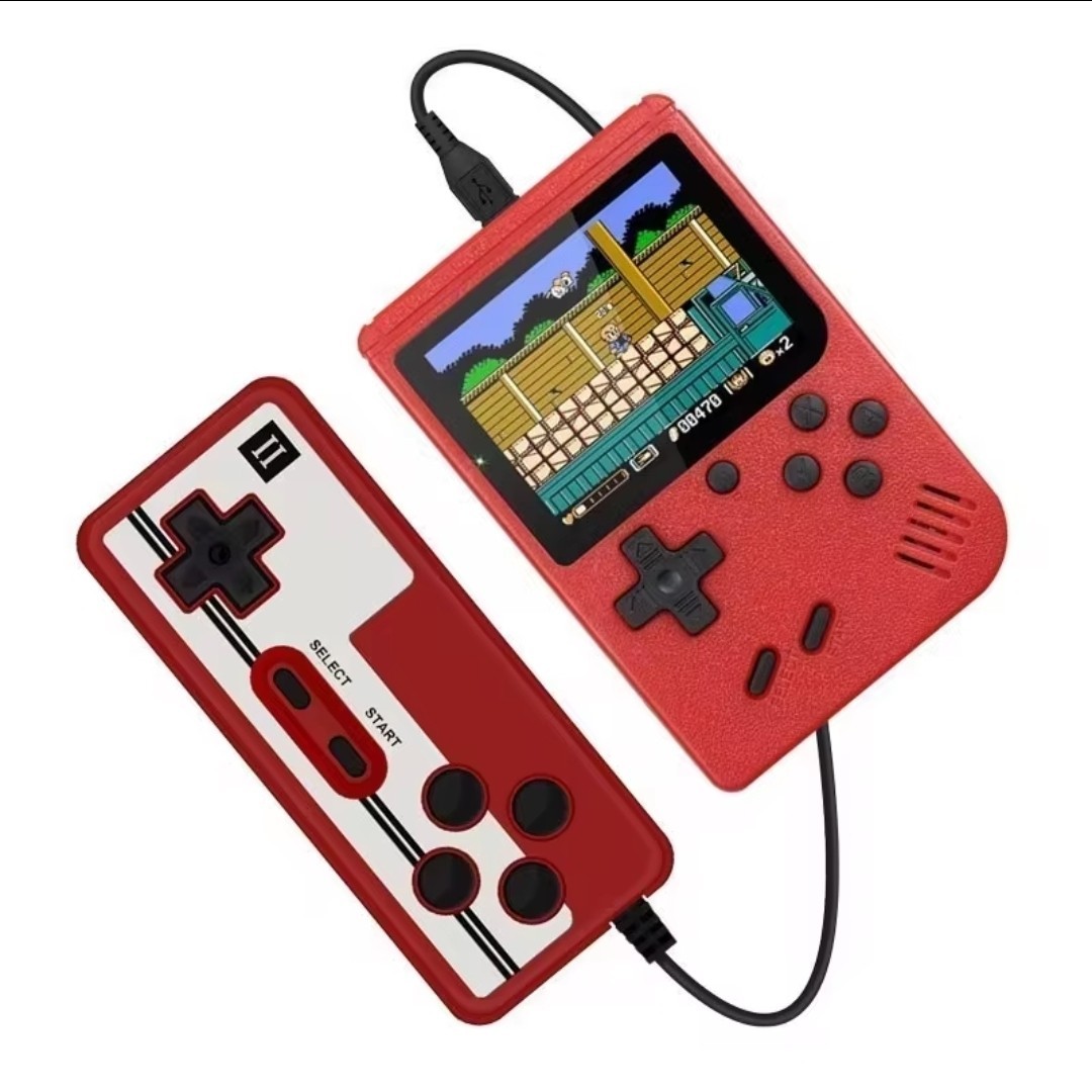Game Box 3″ 8-Bit 500 Classic Handheld Console Red TV Gamepad Fun Mario Game