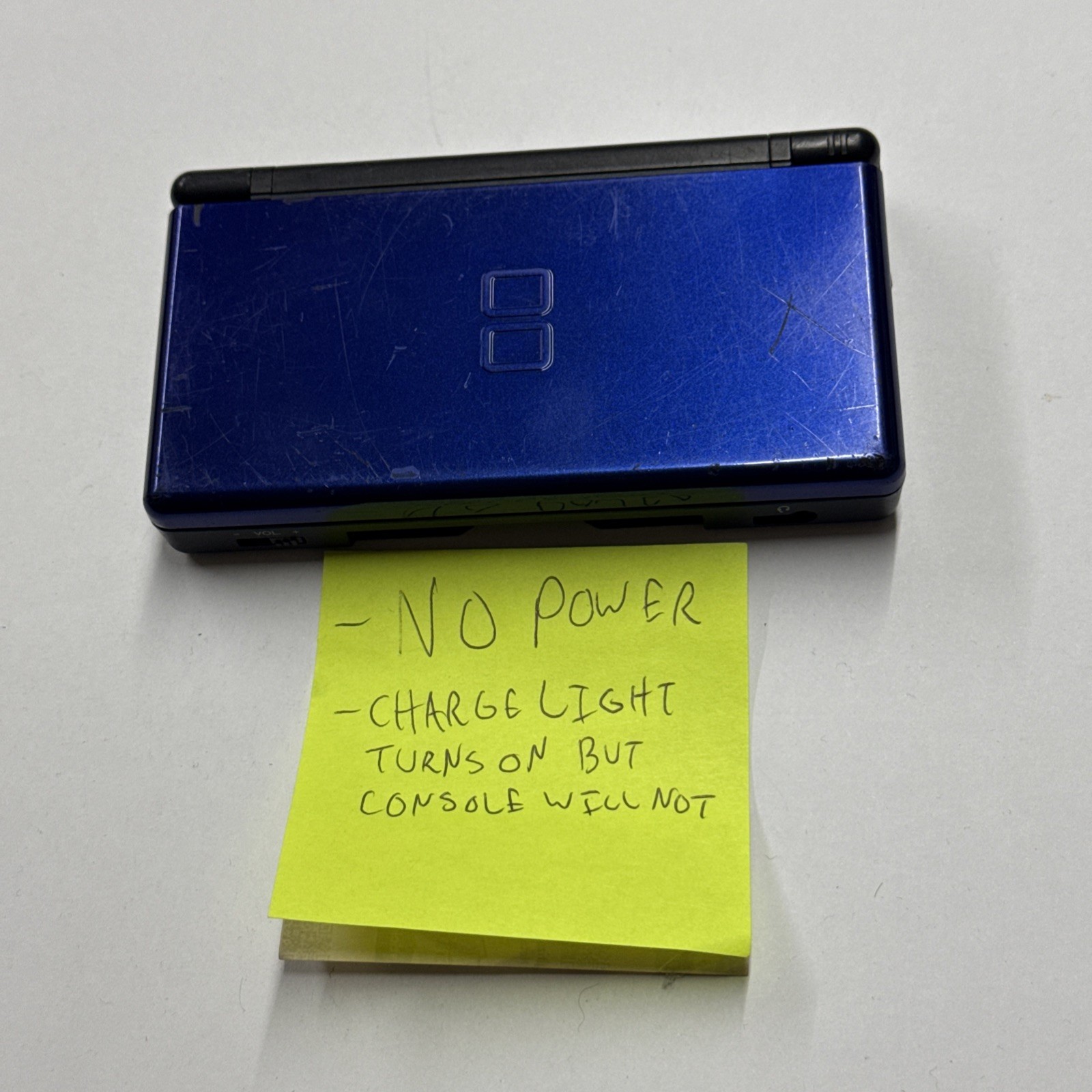 Defective – Nintendo DS Lite Handheld System – Cobalt Blue Black No Power 0729