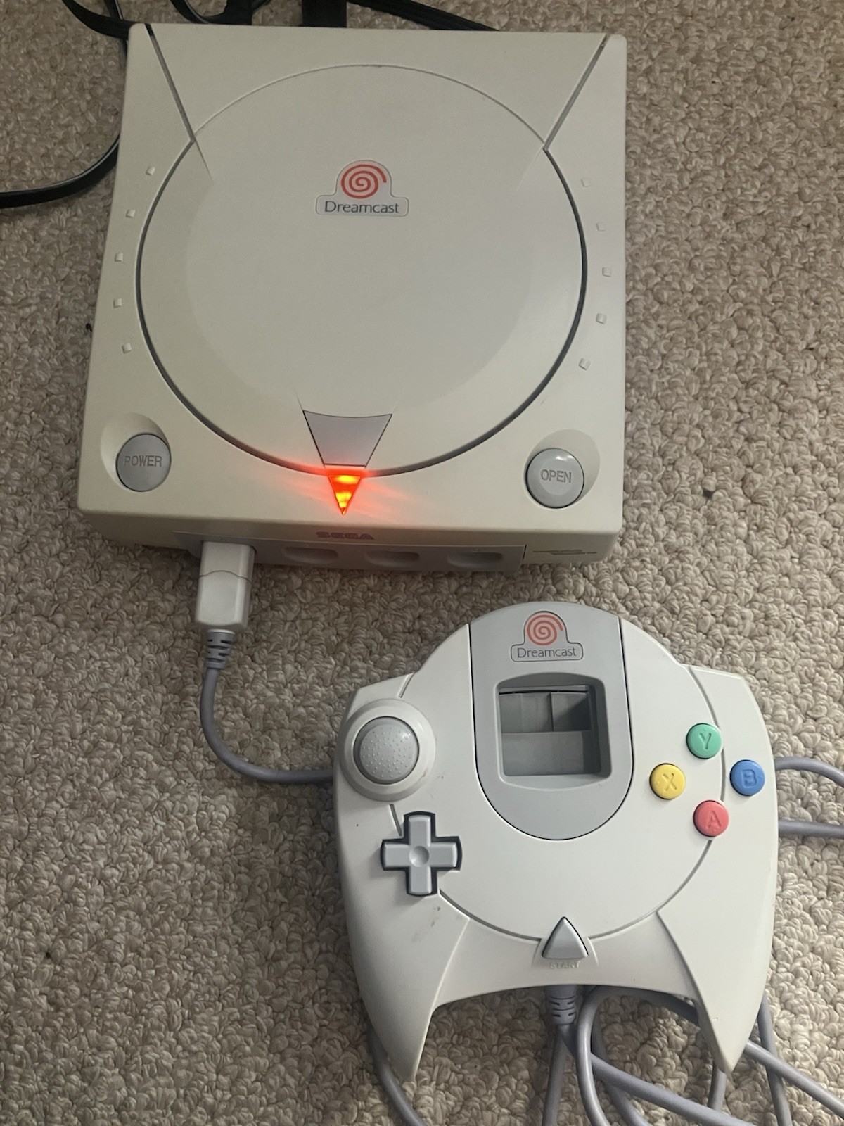 Sega Dreamcast WHITE Bundle, Console, 1 Controller And 3 Games TESTED + WORKING