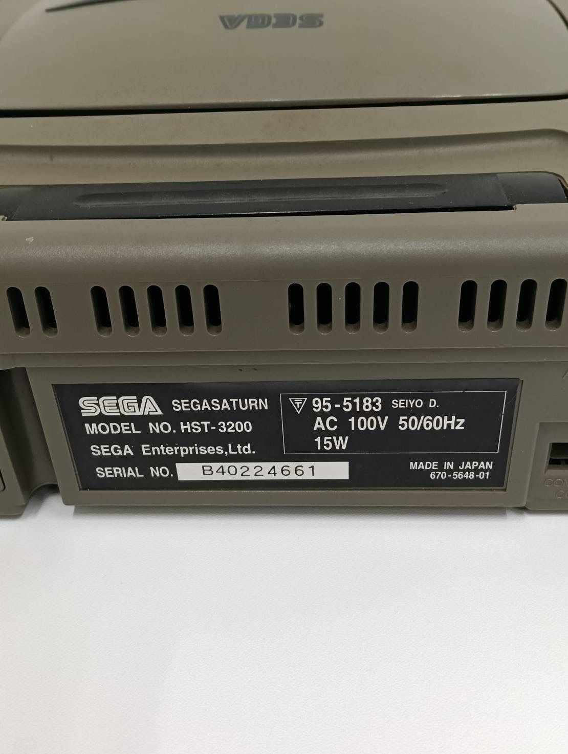 Sega Saturn Console HST-3200 Gray W/Controller USED from JAPAN
