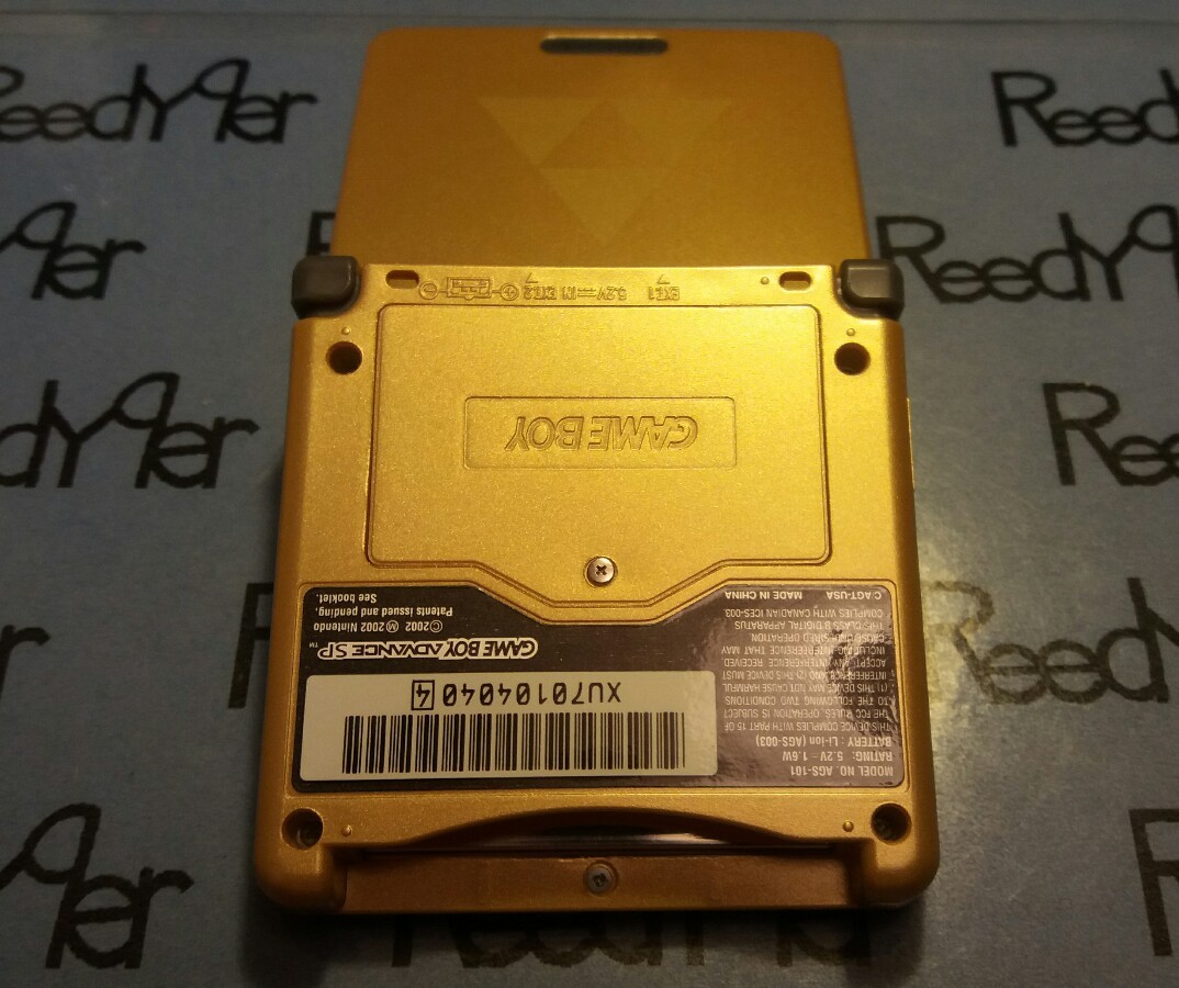 Gold & Black Zelda Triforce Gameboy Advance SP *MINT* AGS-101 Nintendo System gb