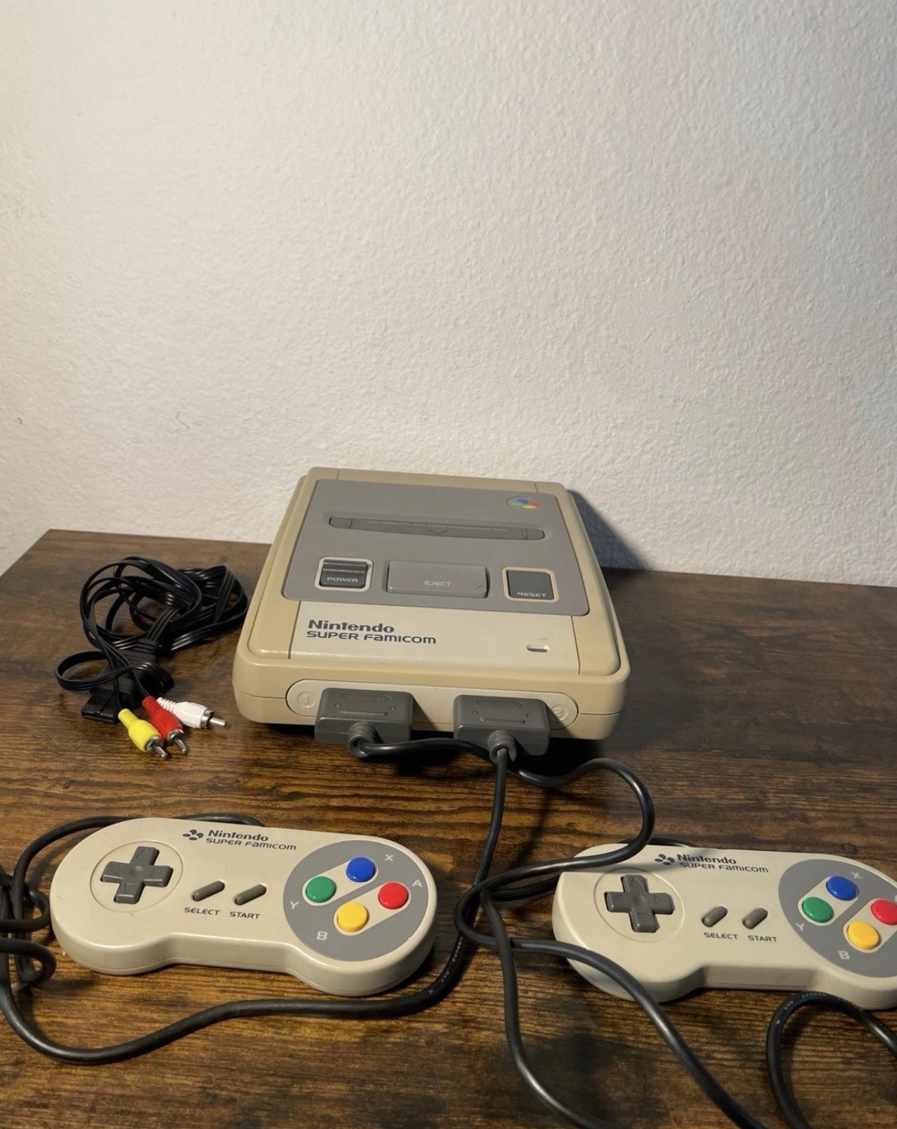 Nintendo Super Famicom Console Authentic SFC SNES Bundle Tested Clean Gray Retro