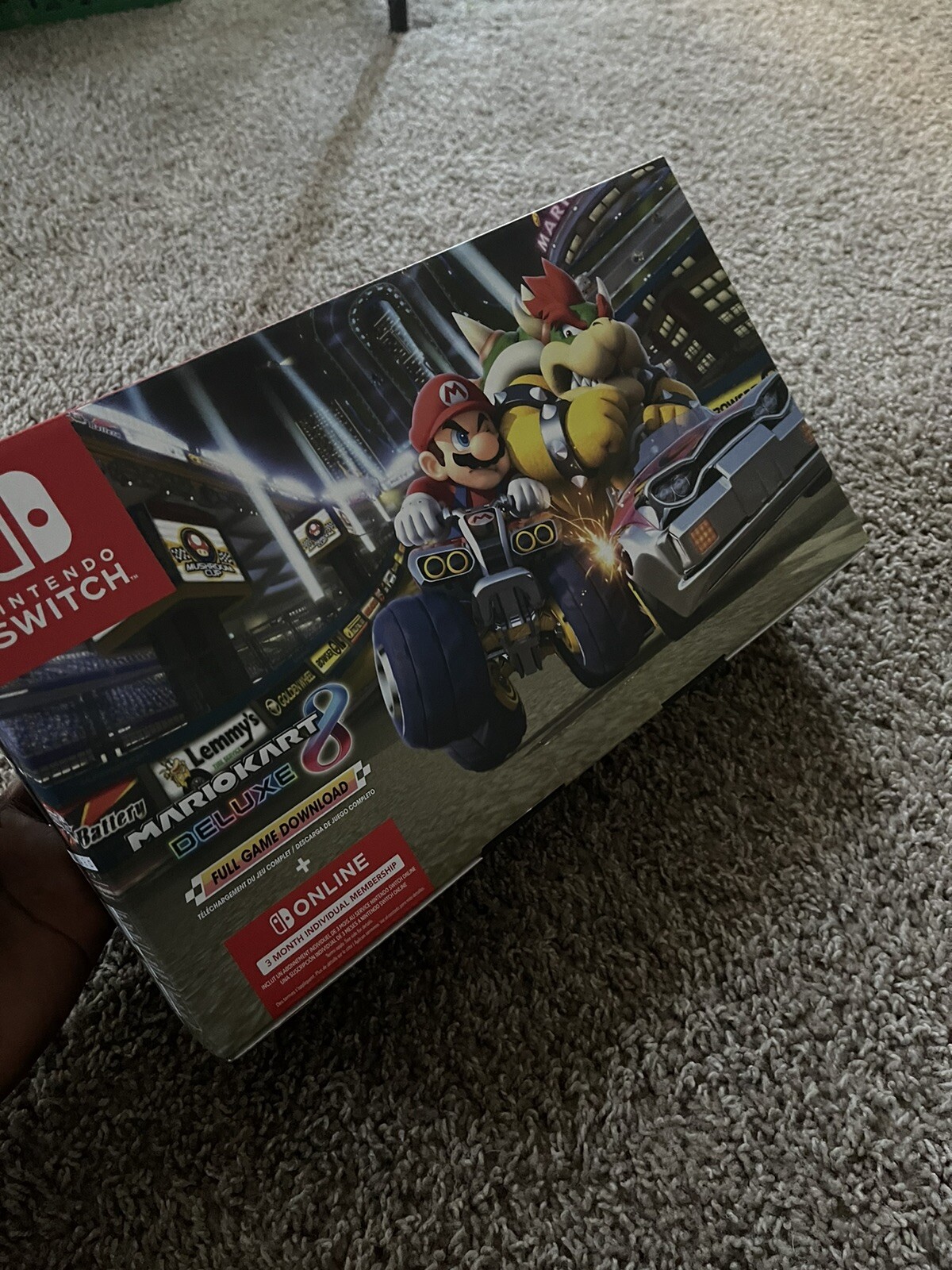 🔥Nintendo Switch Console Mario Kart 8 Deluxe Bundle w/ Neon Blue/Red Joy-Con🔥