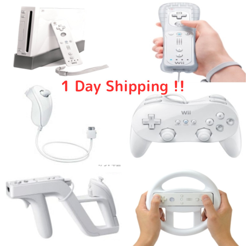 Nintendo Wii RVL-001 Console remote Nunchuck Region US Authentic tested