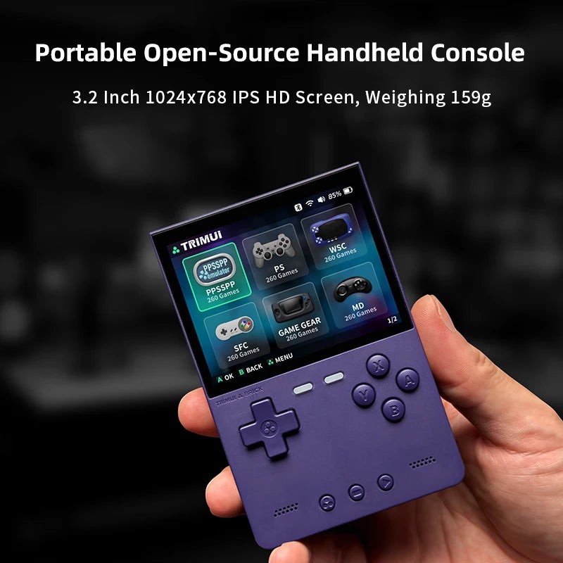 NEW TRIMUI BRICK Retro Handheld Game Console 3.2″ IPS Screen Linux System