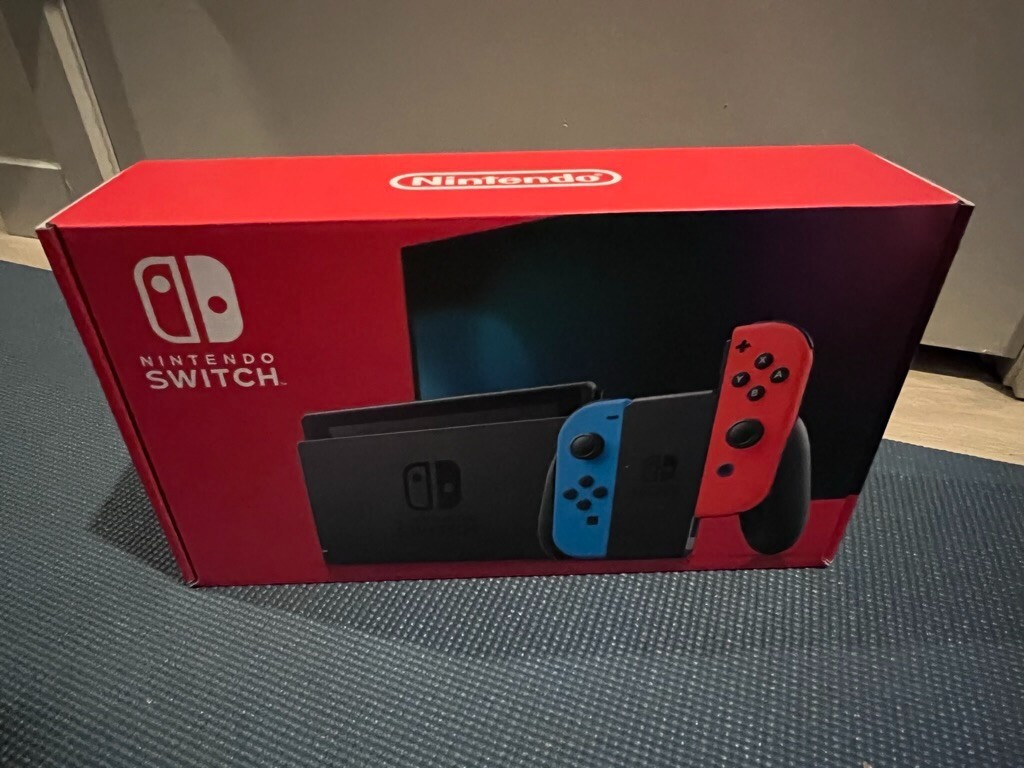 Nintendo Switch 32GB Gray Console with Neon Red and Neon Blue Joy-Con