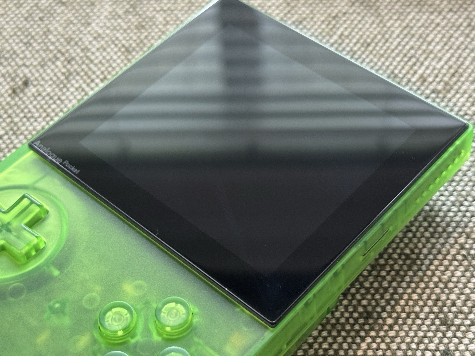 Analogue Pocket Transparent Green + Hard Shell Case in Original Boxes