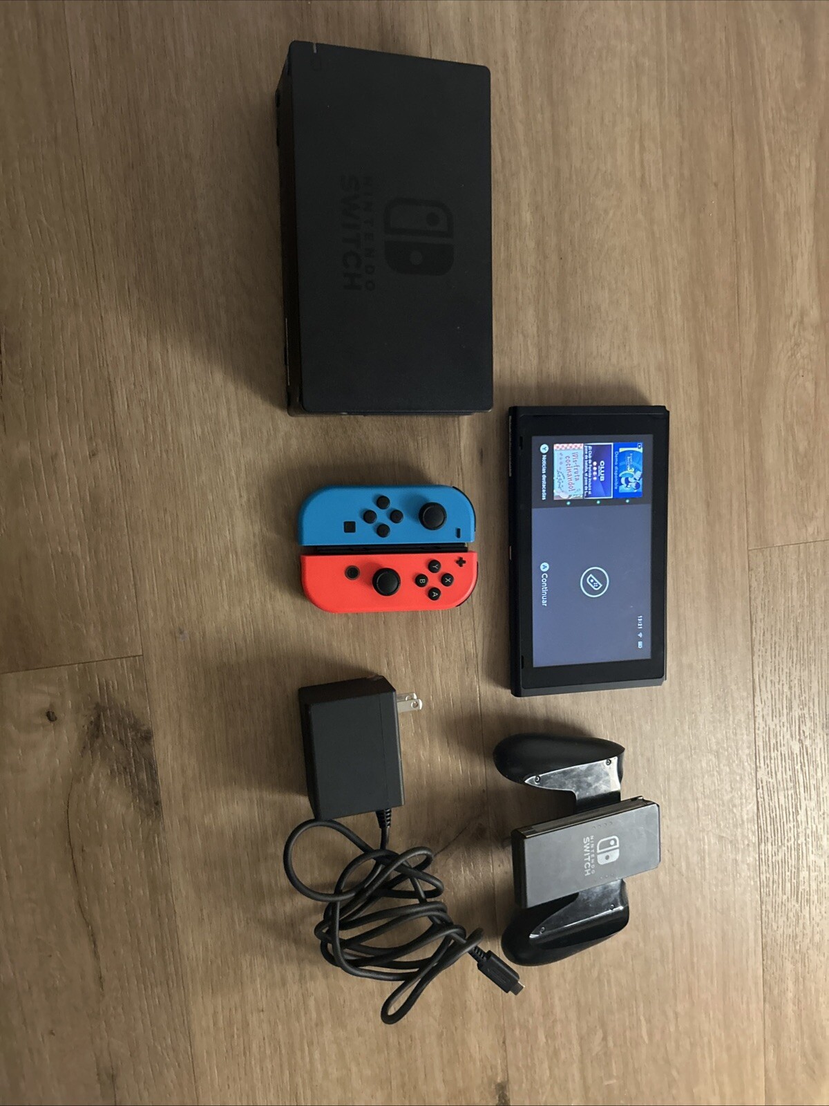 Nintendo Switch HAC-001(-01) Handheld Console – 32GB – Neon Blue/Red Joy-Con…
