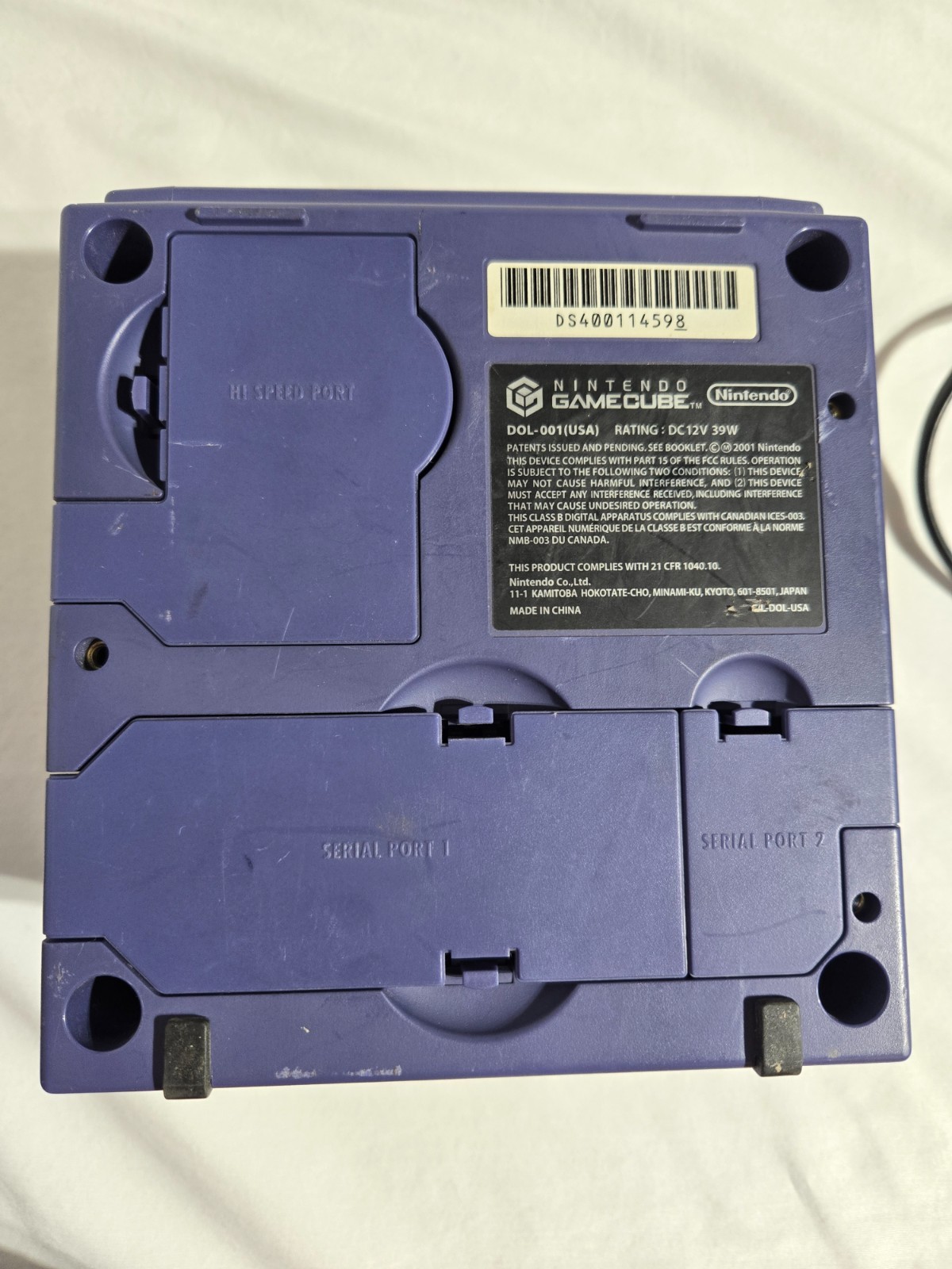 Nintendo GameCube Console Indigo Purple Bundle DOL-001 & Controller-Power Tested